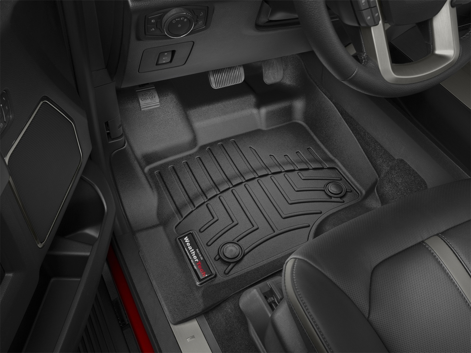 WeatherTech FloorLinerTM DigitalFit; Black; Front 446971 thumbnail 1