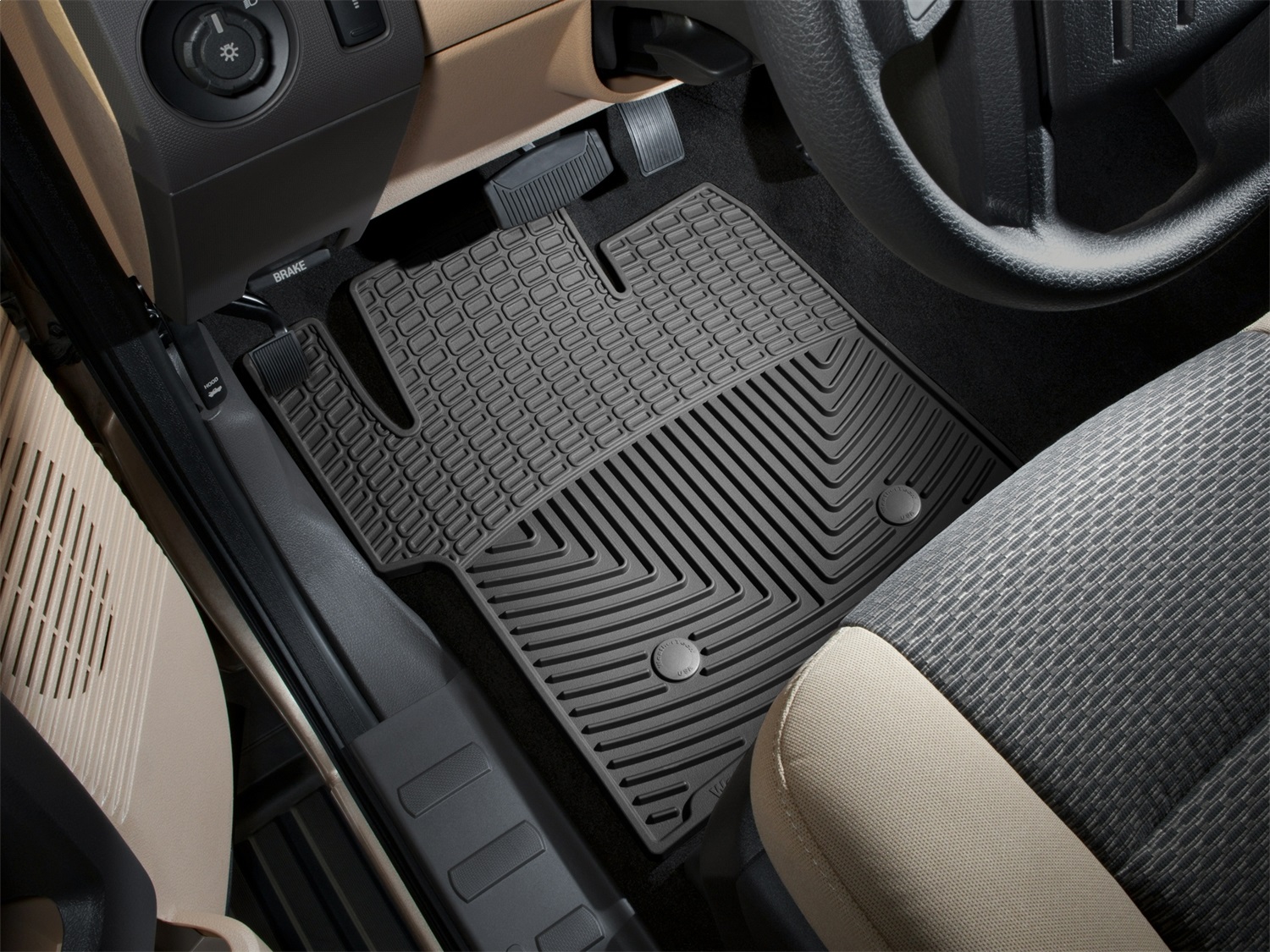 WeatherTech All Weather Floor Mats; Black; Front W203 thumbnail 1