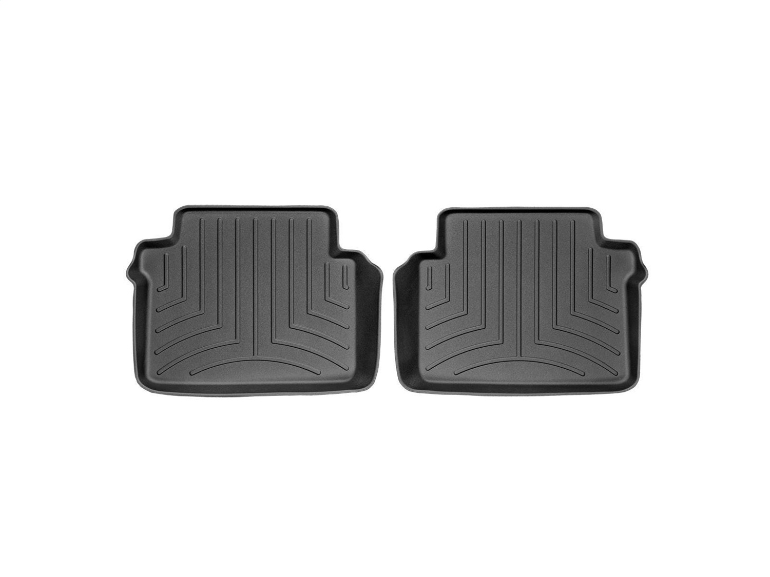 WeatherTech FloorLinerTM DigitalFit; Black; Rear; 2 Pieces 441062 thumbnail 1