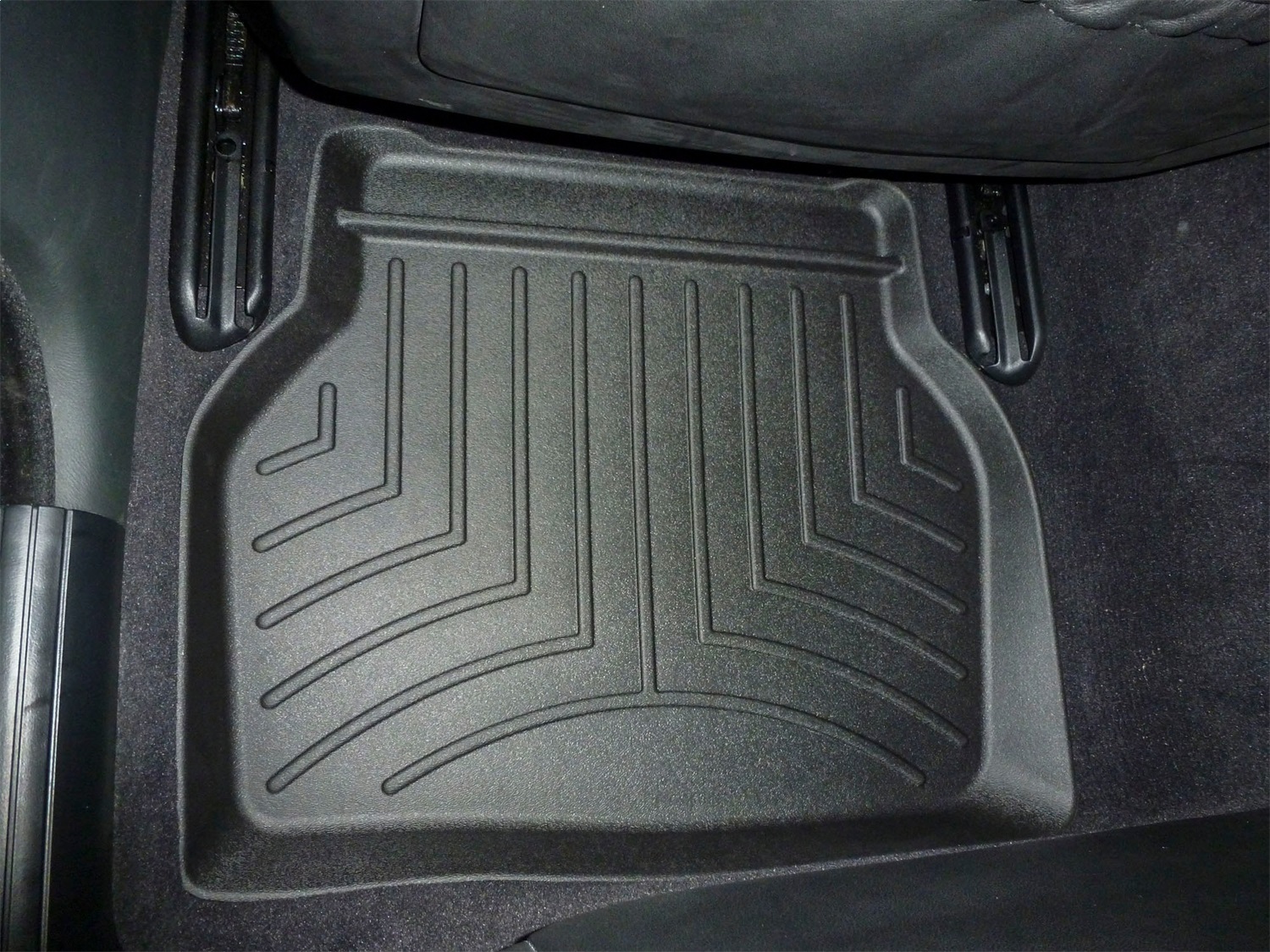 WeatherTech FloorLinerTM DigitalFit; Black; Rear; 2 Pieces 444282 thumbnail 1