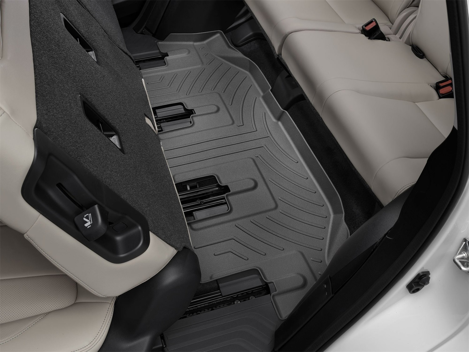 WeatherTech FloorLinerTM DigitalFit; Black; Third Row 4414753 thumbnail 1