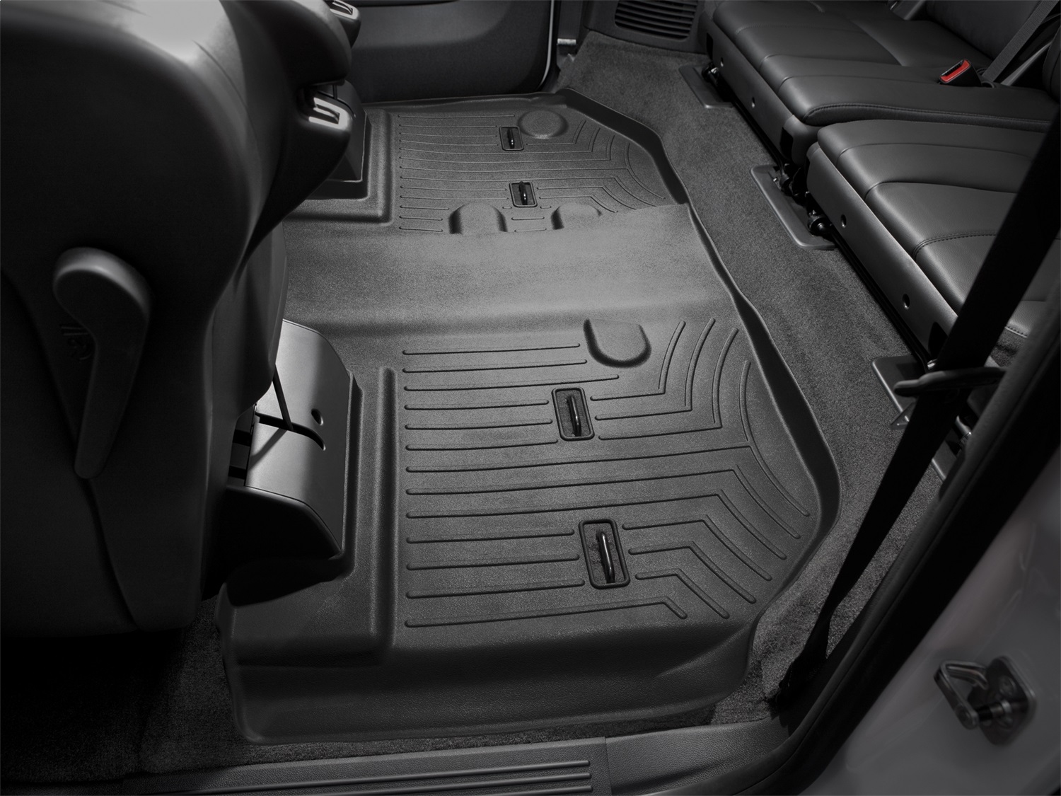 WeatherTech FloorLinerTM DigitalFit; Black; Third Row 442354 thumbnail 1