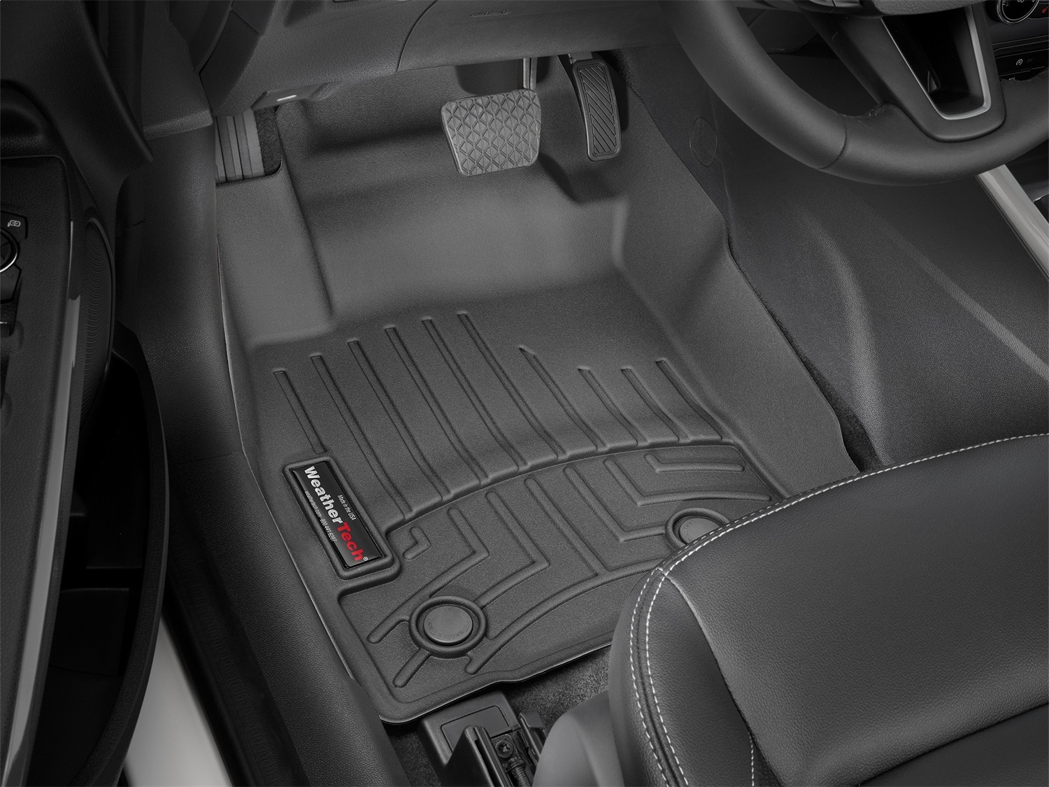 WeatherTech FloorLinerTM DigitalFit; Black; Front 4413241 thumbnail 1