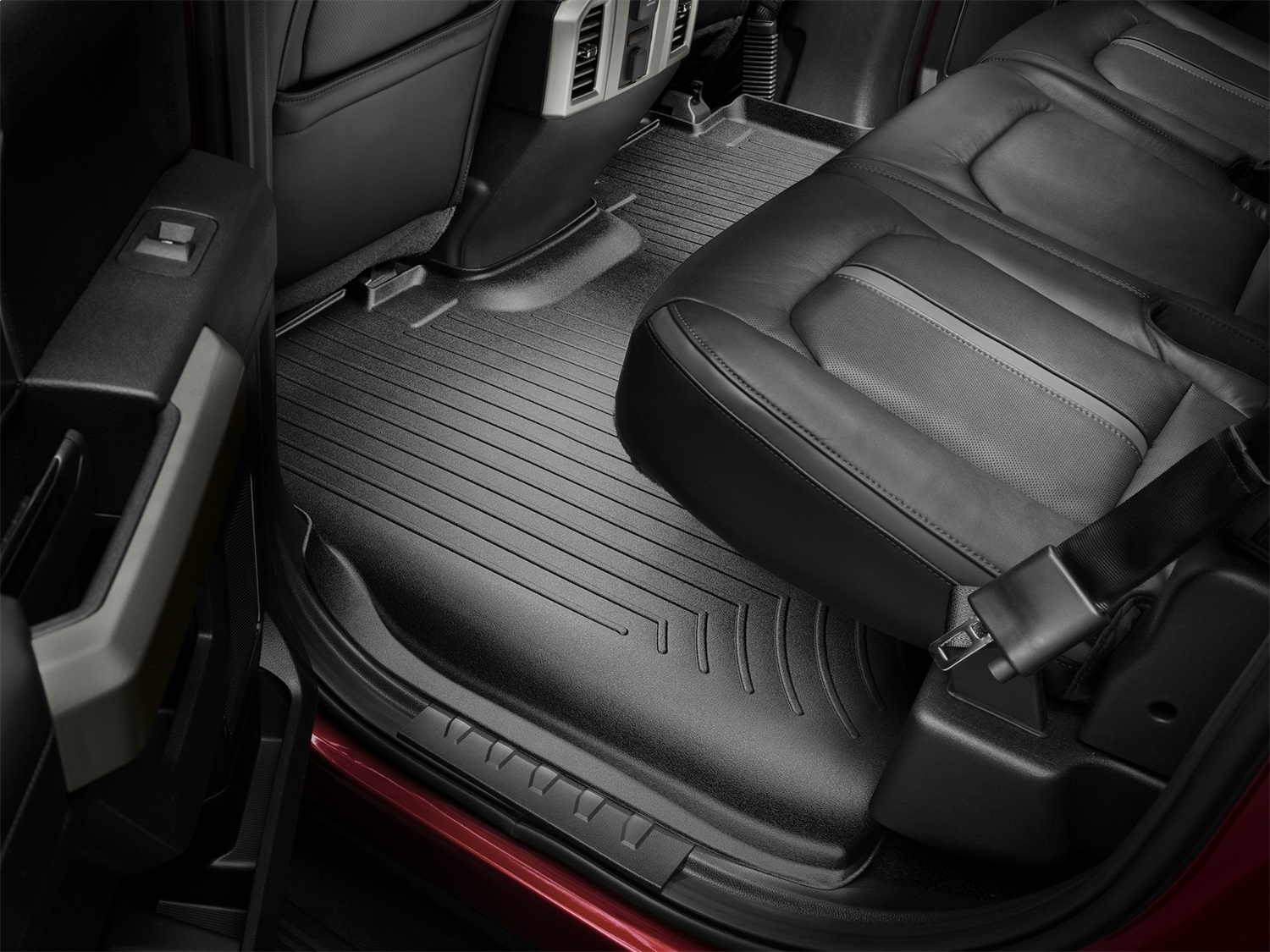 WeatherTech FloorLinerTM DigitalFit; Black; Rear 446972 thumbnail 1