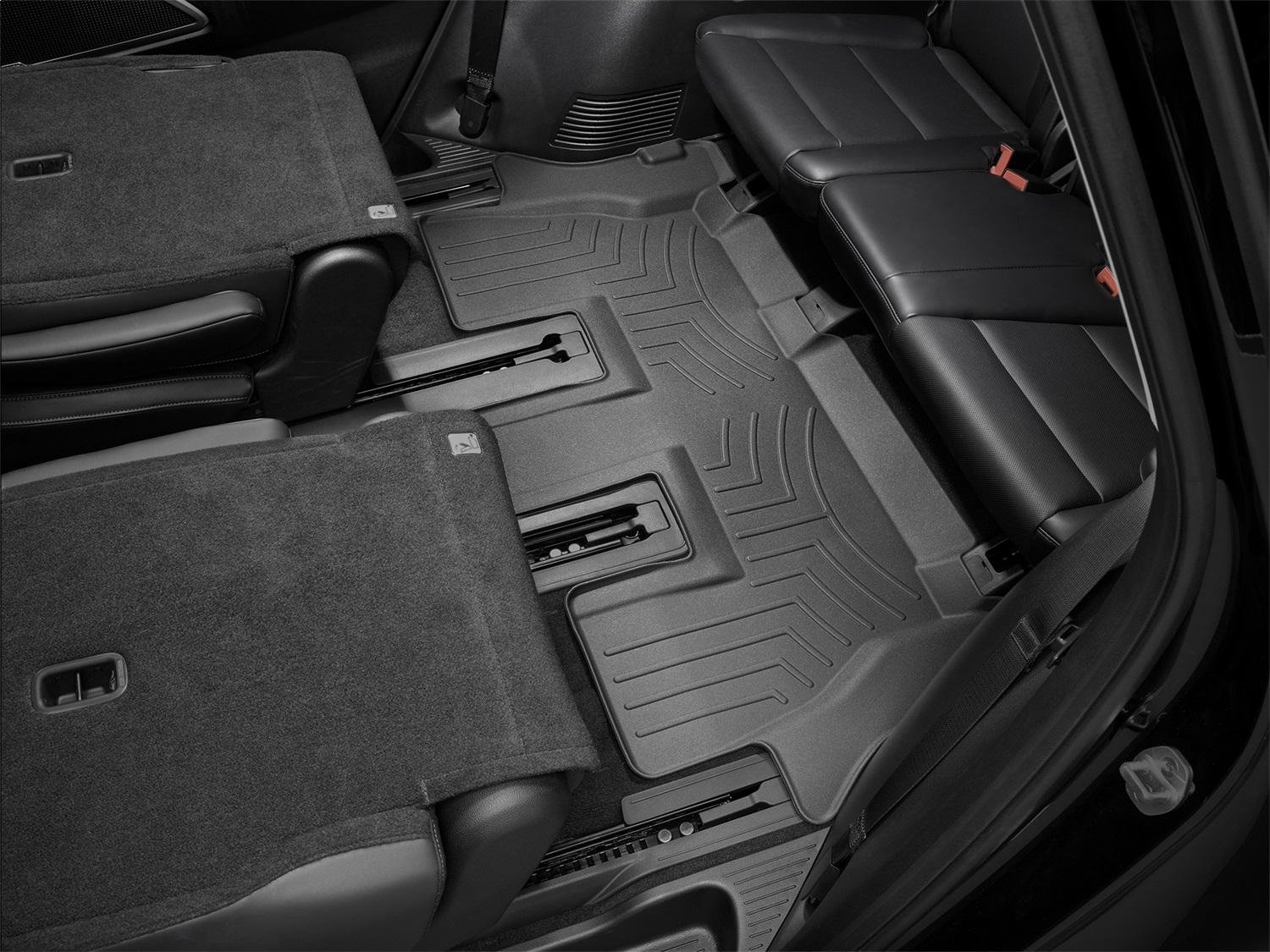 WeatherTech FloorLinerTM DigitalFit; Black; Third Row 4415323 thumbnail 1