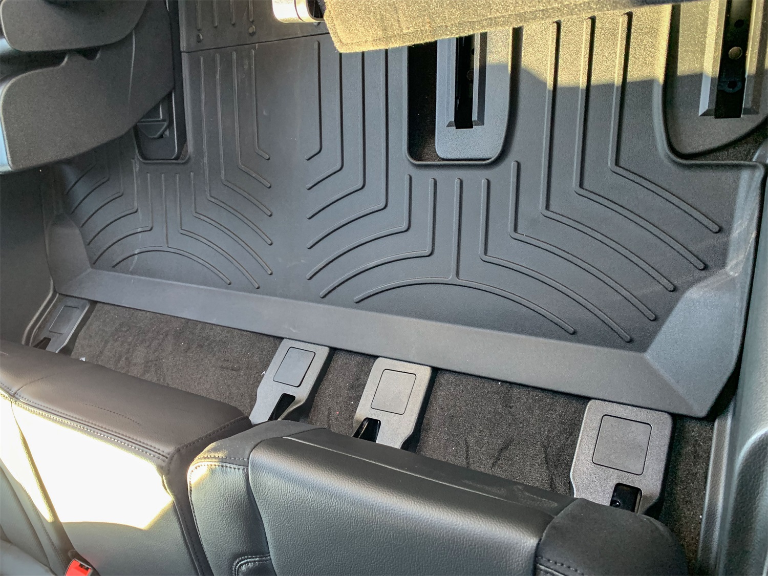 WeatherTech FloorLinerTM HP; Black; Rear and Third Row 4412954IM thumbnail 1