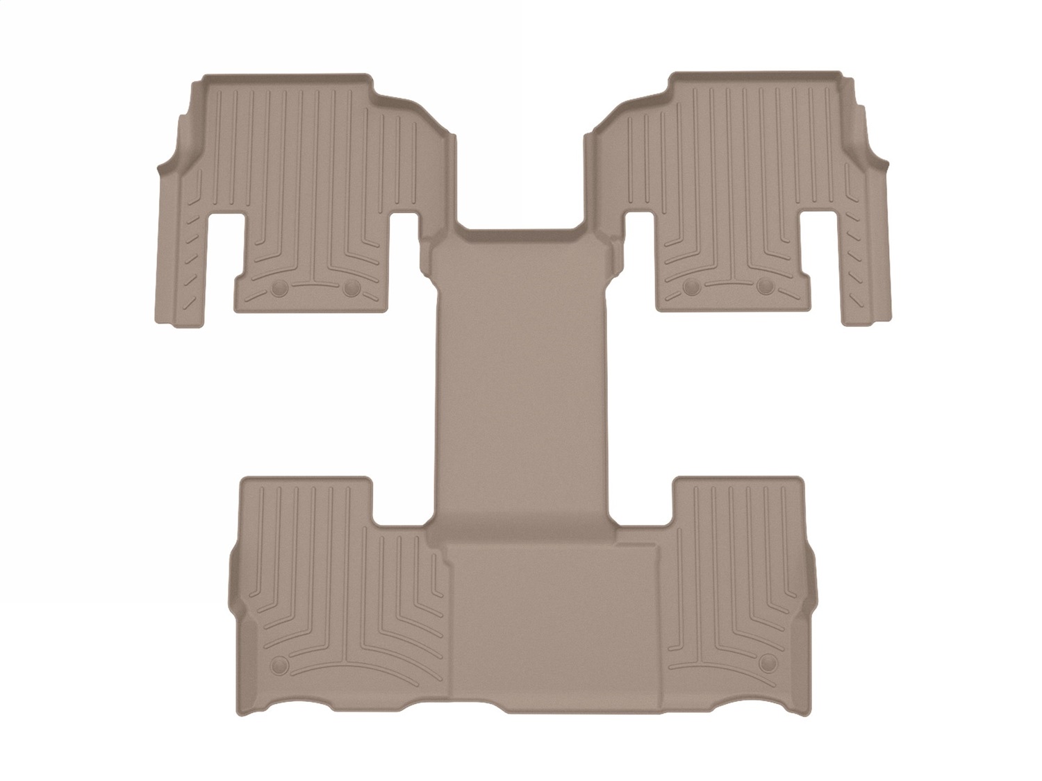 WeatherTech FloorLinerTM HP; Tan; Rear and Third Row 4517044IM thumbnail 0
