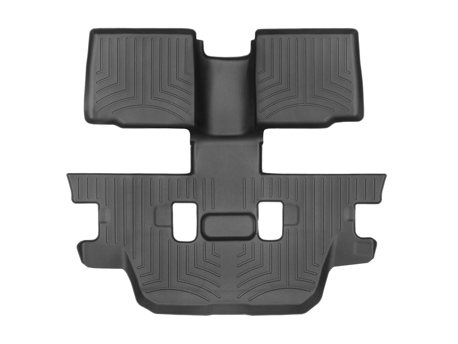 WeatherTech FloorLinerTM DigitalFit; Black; Rear and Third Row; 1 Piece 443596 thumbnail 0