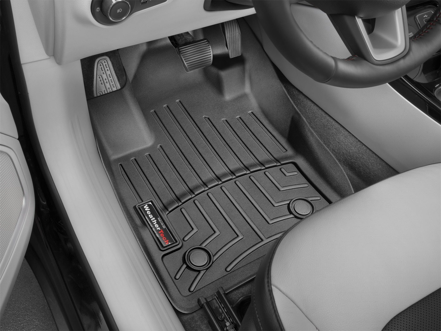 WeatherTech FloorLinerTM DigitalFit; Black; Front 4412051 thumbnail 1