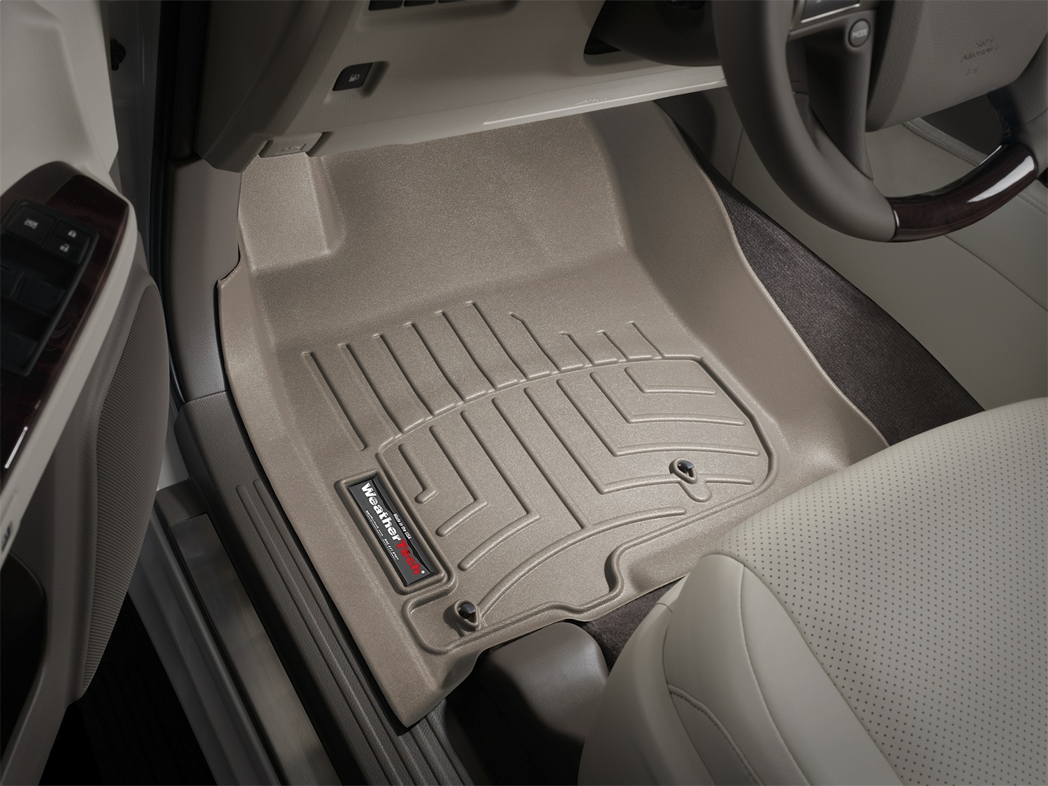 WeatherTech FloorLinerTM DigitalFit; Tan; Front 453611 thumbnail 1
