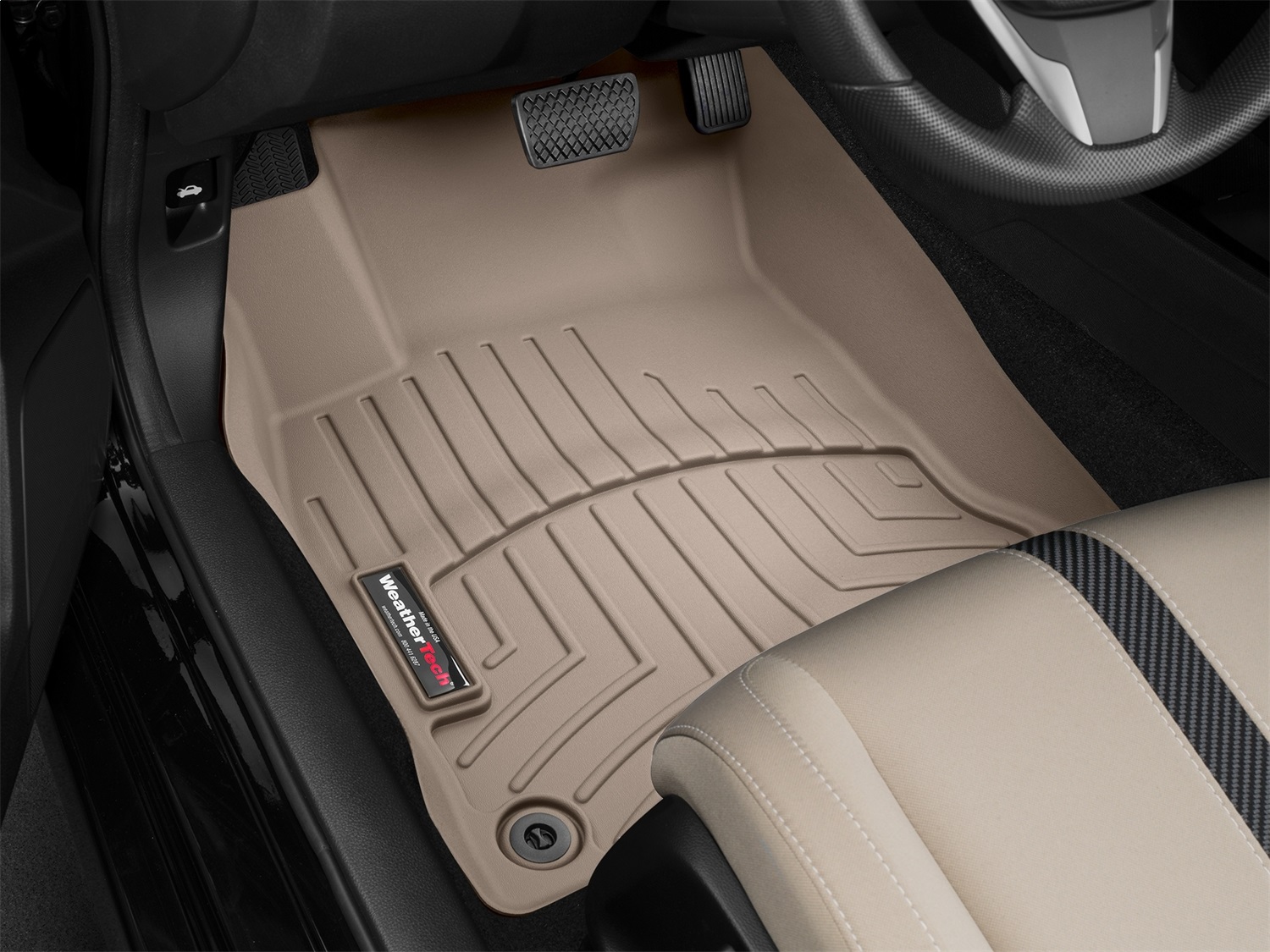 WeatherTech FloorLinerTM DigitalFit; Tan; Front 458841 thumbnail 1
