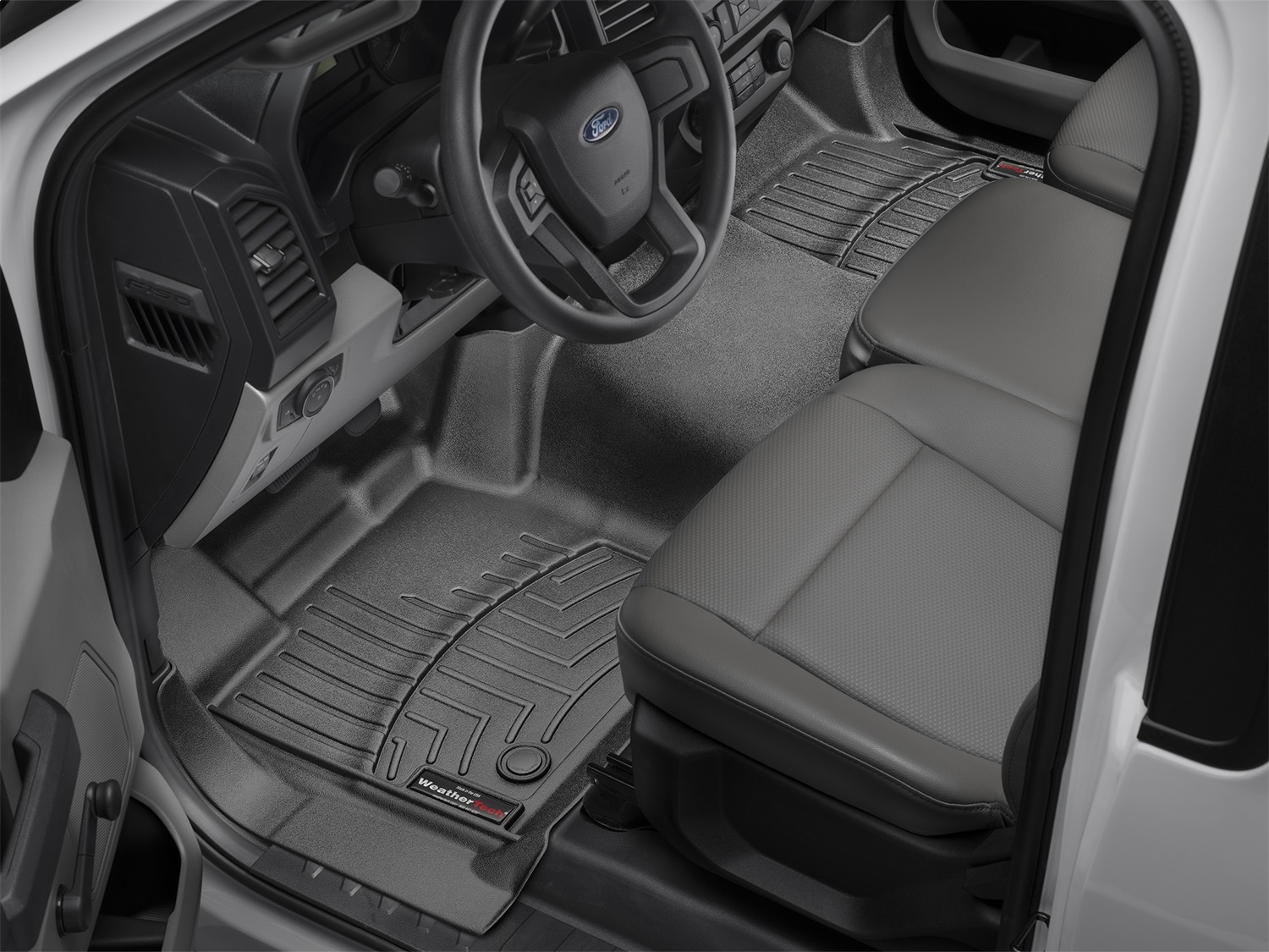 WeatherTech FloorLinerTM DigitalFit; Black; Front; Over The Hump 446981V thumbnail 2