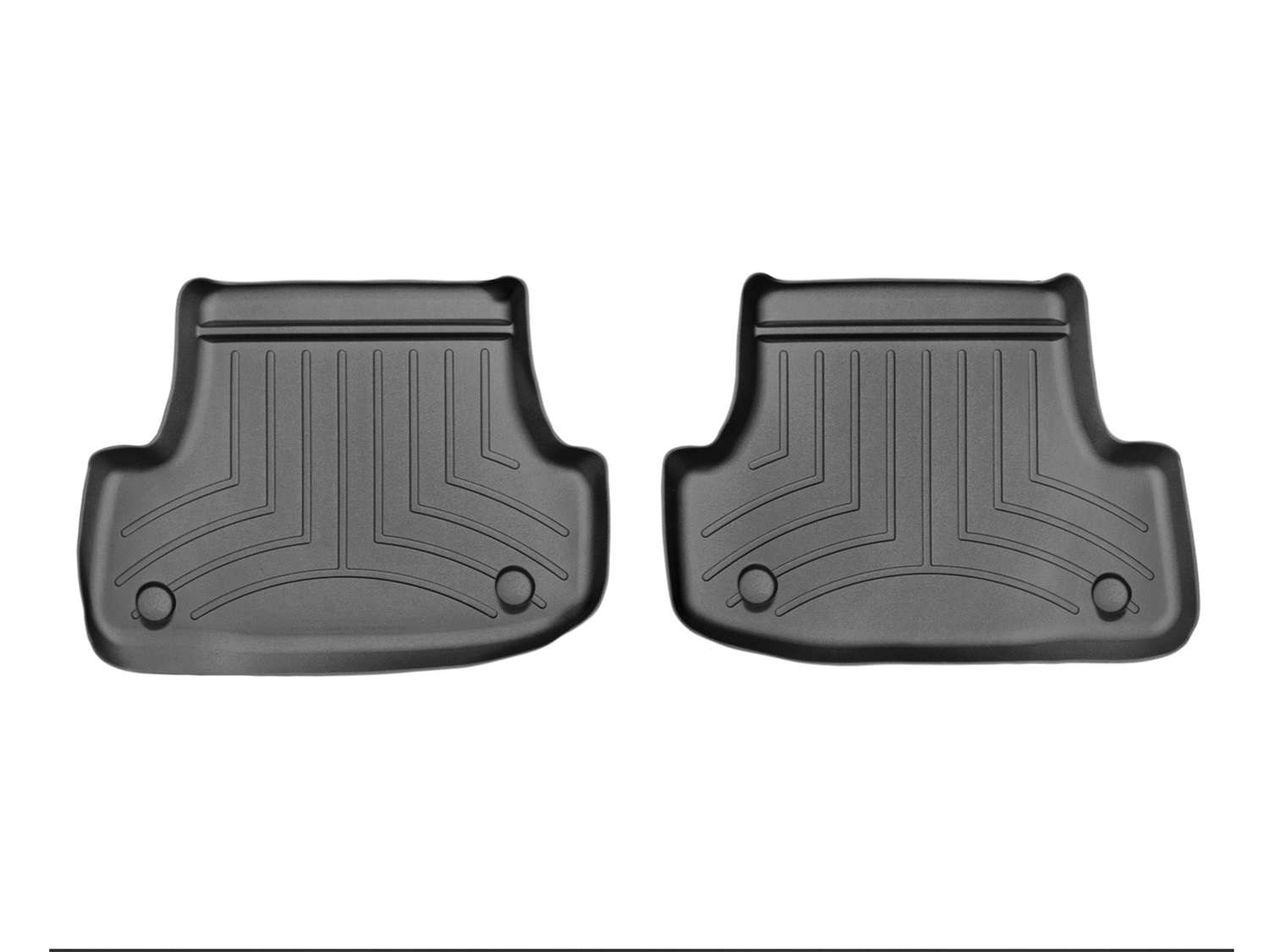 WeatherTech FloorLinerTM DigitalFit; Black; Rear; 2 Pieces 445002 thumbnail 0