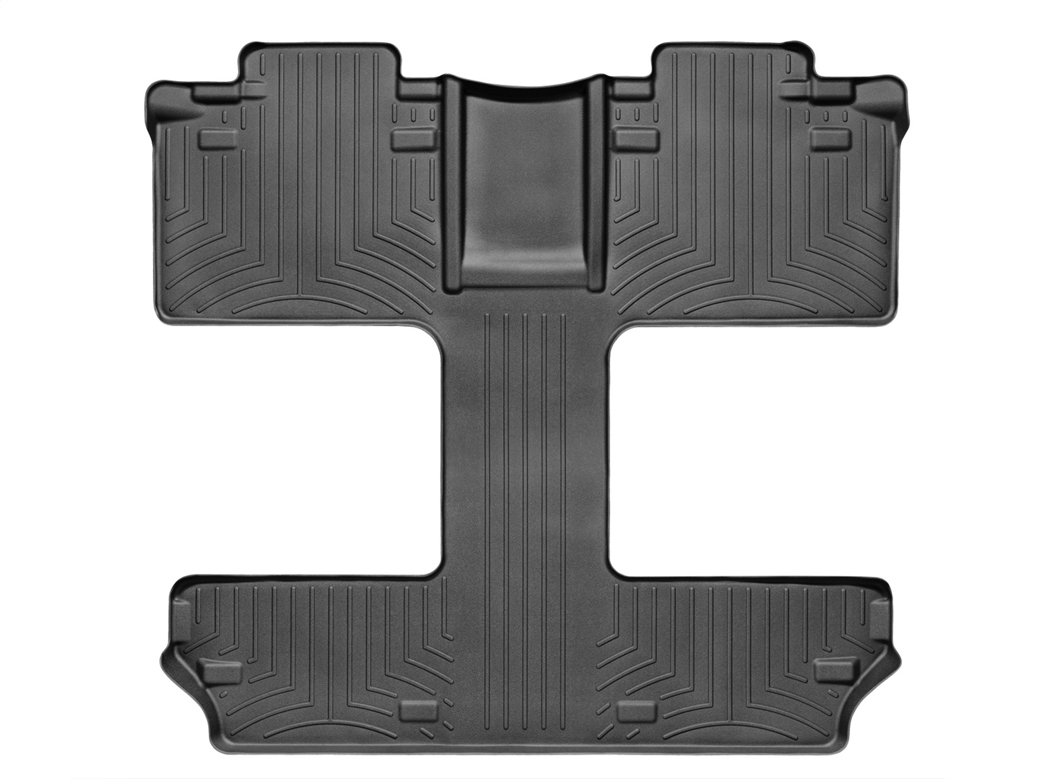 WeatherTech FloorLinerTM DigitalFit; Black; Rear And Third Row 443004 thumbnail 1