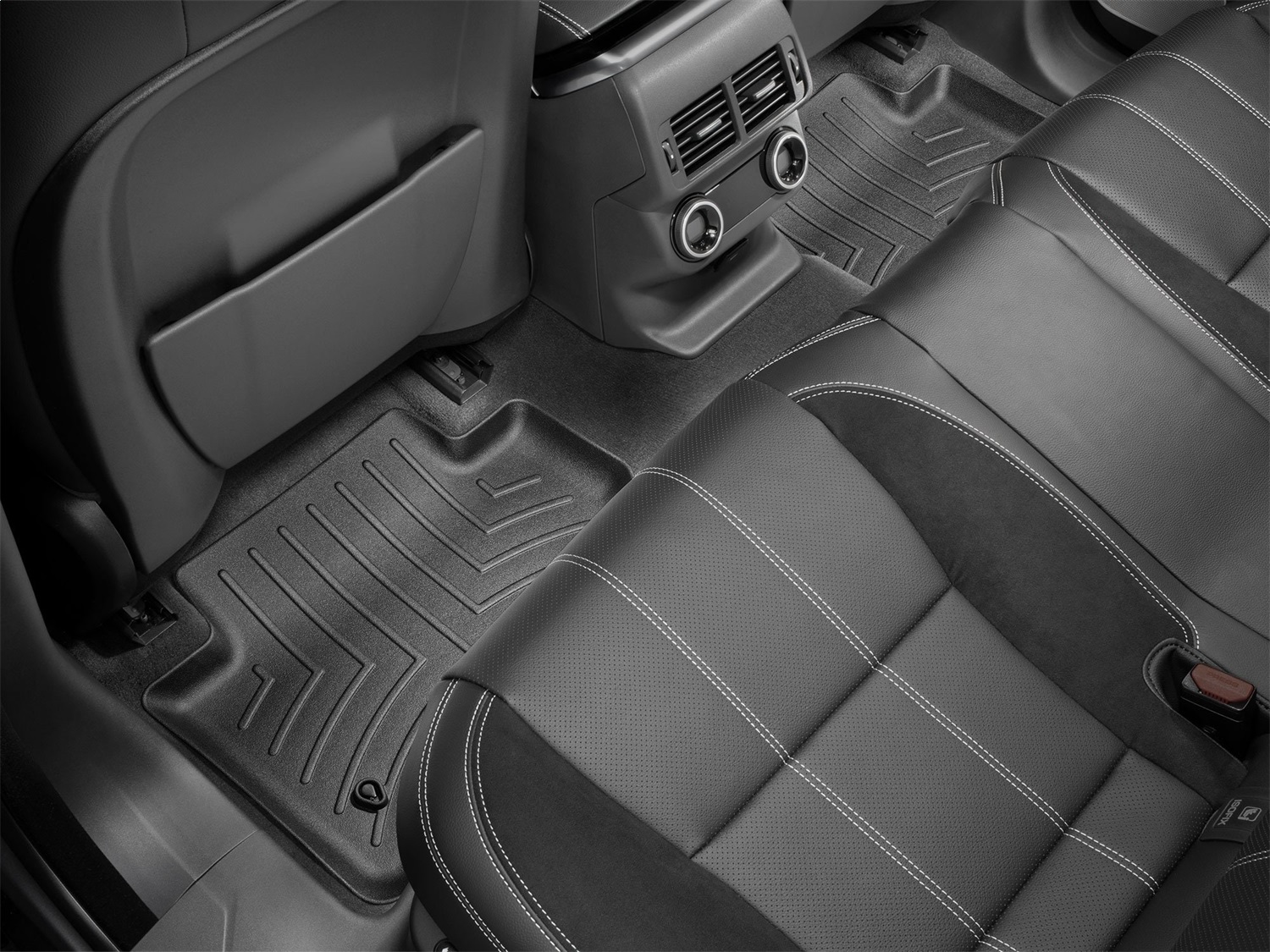 WeatherTech FloorLinerTM DigitalFit; Black; Rear; 2 Pieces 449632 thumbnail 0