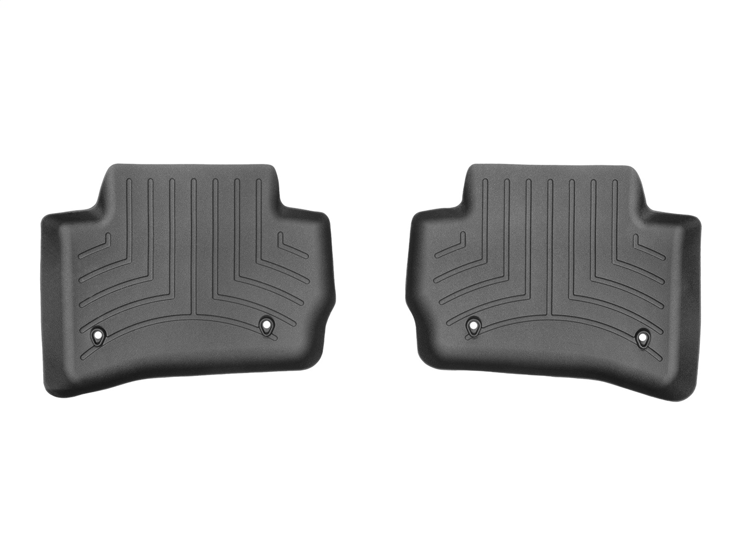 WeatherTech FloorLinerTM DigitalFit; Black; Rear; 2 Pieces 449632 thumbnail 1