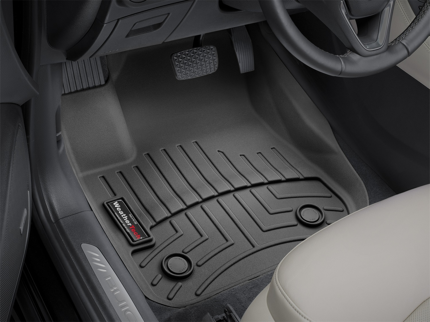 WeatherTech FloorLinerTM DigitalFit; Black; Front 449641 thumbnail 0