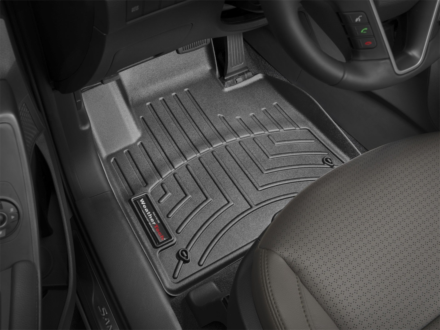 WeatherTech FloorLinerTM DigitalFit; Black; Front 444401 thumbnail 1
