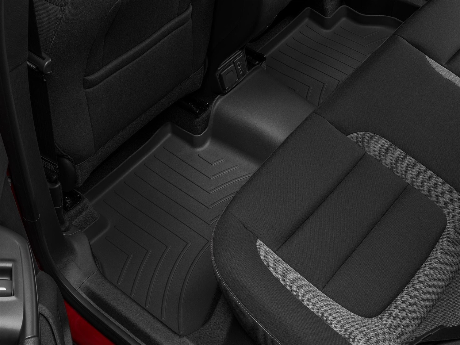 WeatherTech FloorLinerTM DigitalFit; Black; Rear 4416175 thumbnail 1