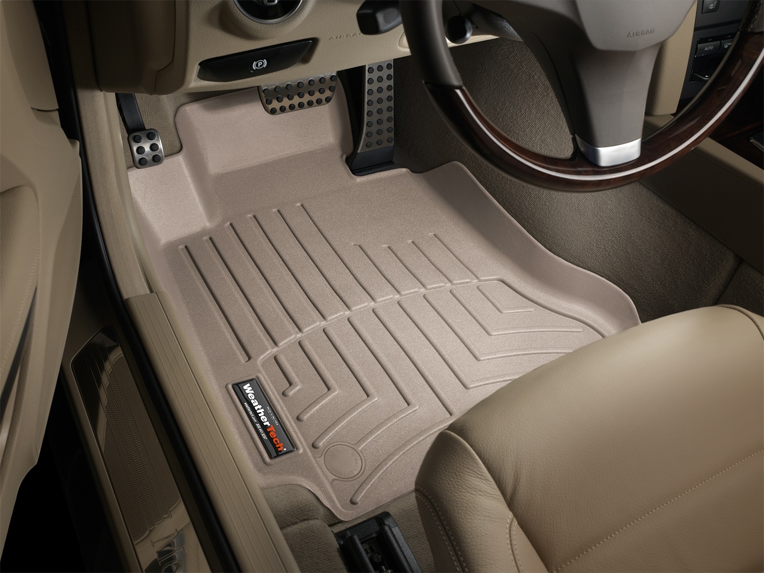 WeatherTech FloorLinerTM DigitalFit; Tan; Front 454701 thumbnail 1