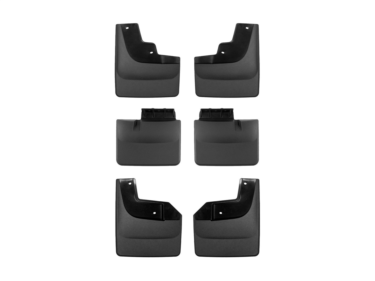 WeatherTech MudFlap No-Drill DigitalFit MudFlap Kit; Front Mid And Rear Set; Black 110150-110151-120150 thumbnail 0