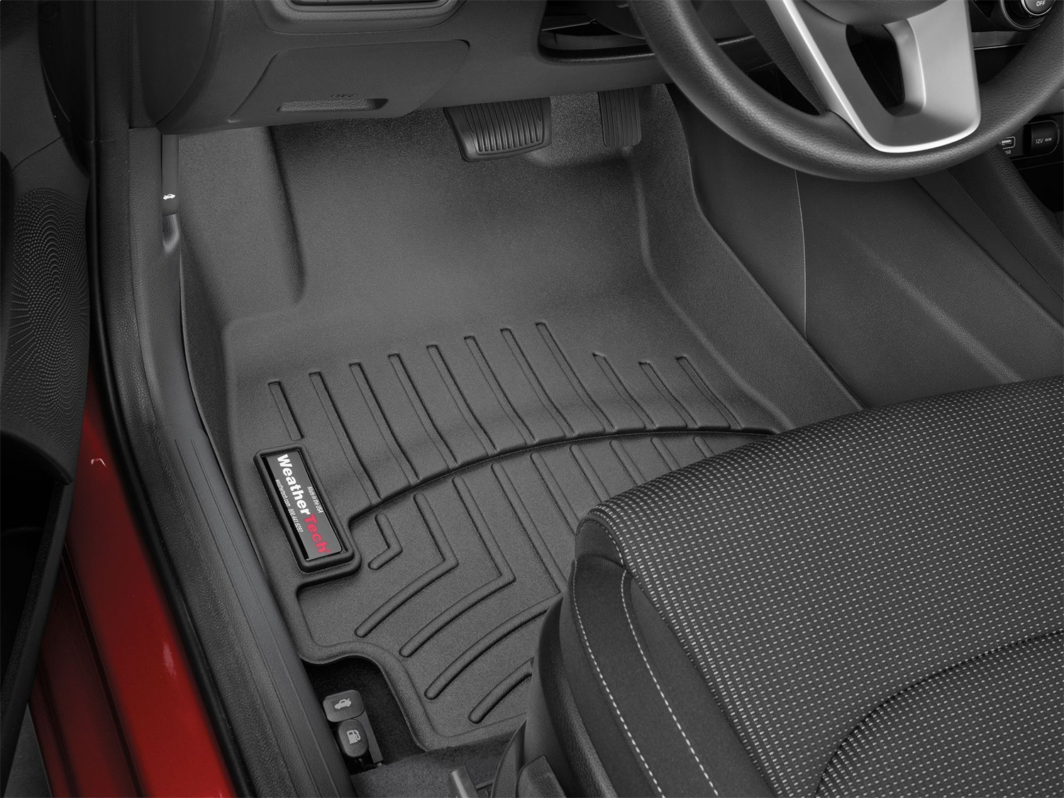 WeatherTech FloorLinerTM DigitalFit; Black; Front 4414861 thumbnail 0