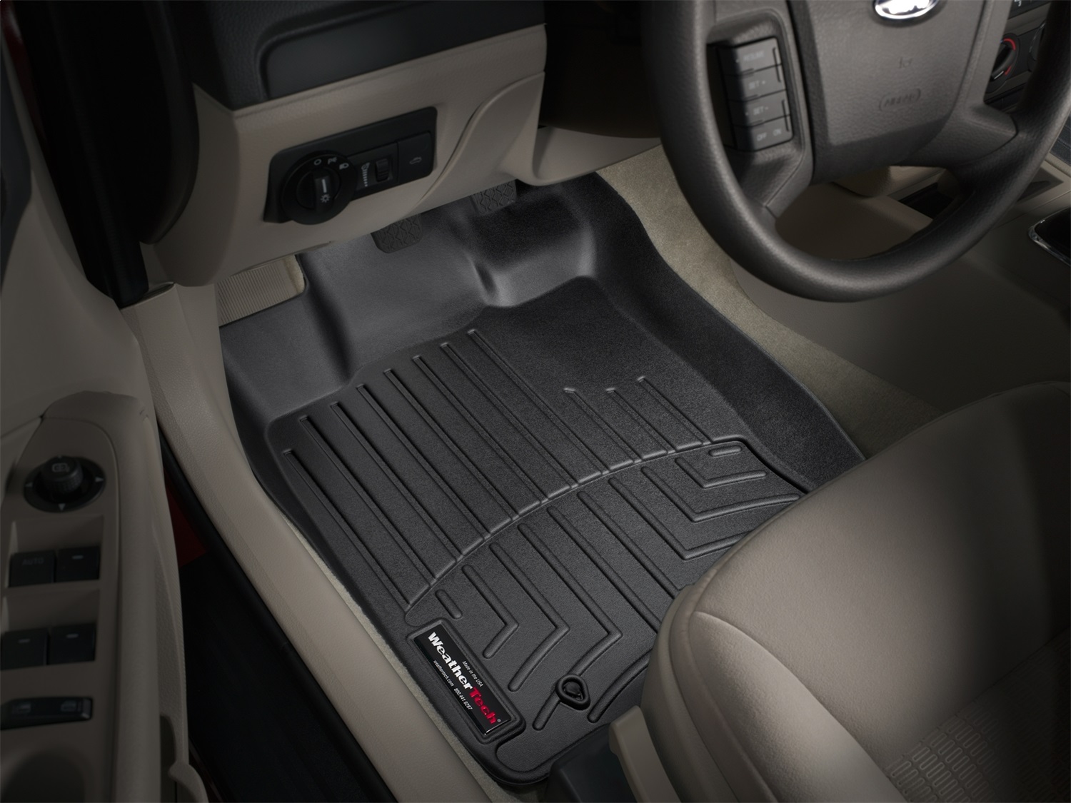 WeatherTech FloorLinerTM DigitalFit; Black; Front 441081 thumbnail 1