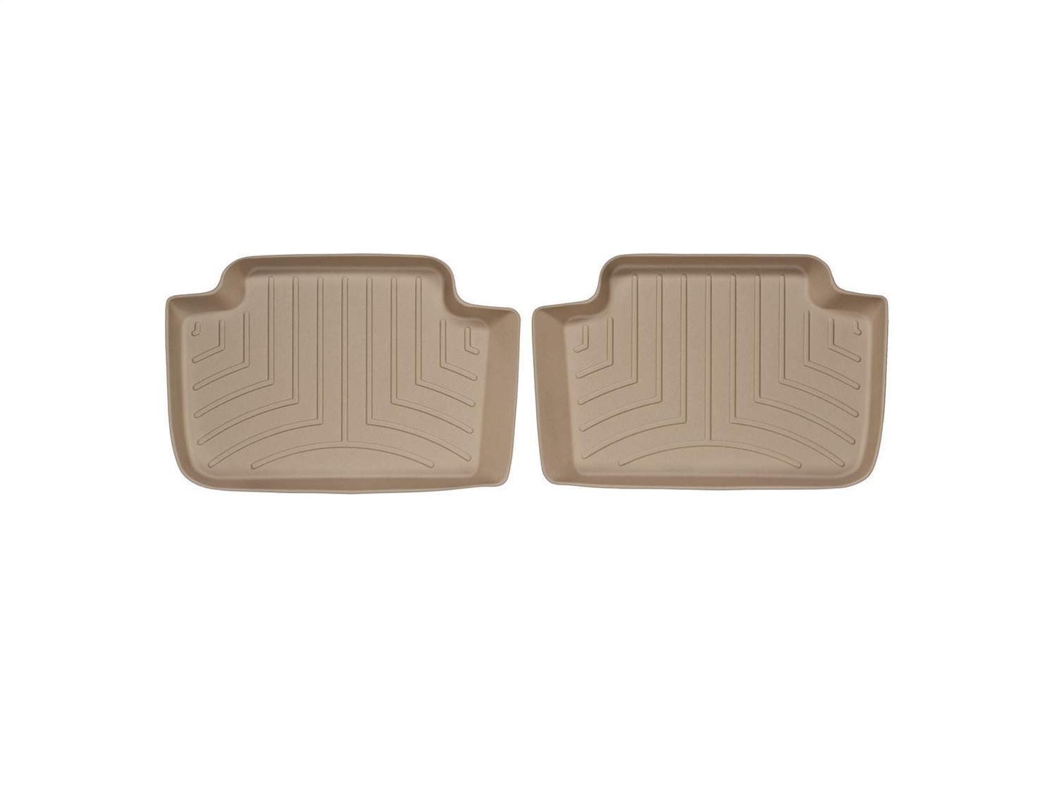 WeatherTech FloorLinerTM DigitalFit; Tan; Rear; 2 Piece 450382 thumbnail 1
