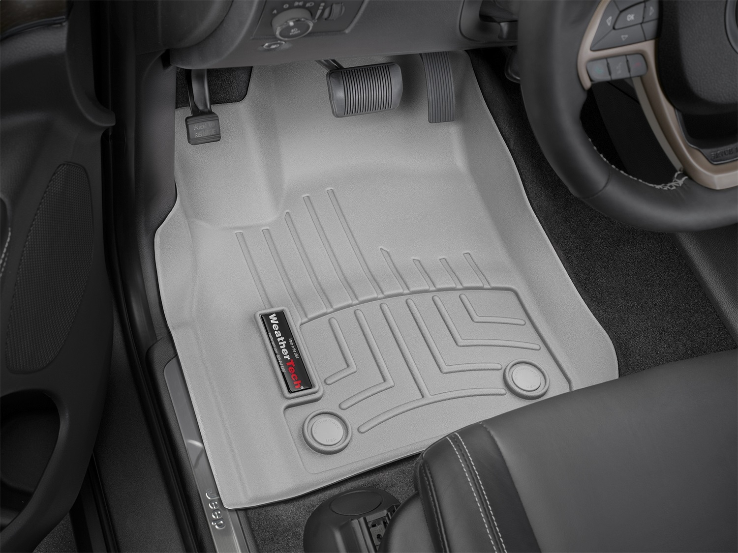 WeatherTech FloorLinerTM DigitalFit; Gray; Front 469301 thumbnail 1