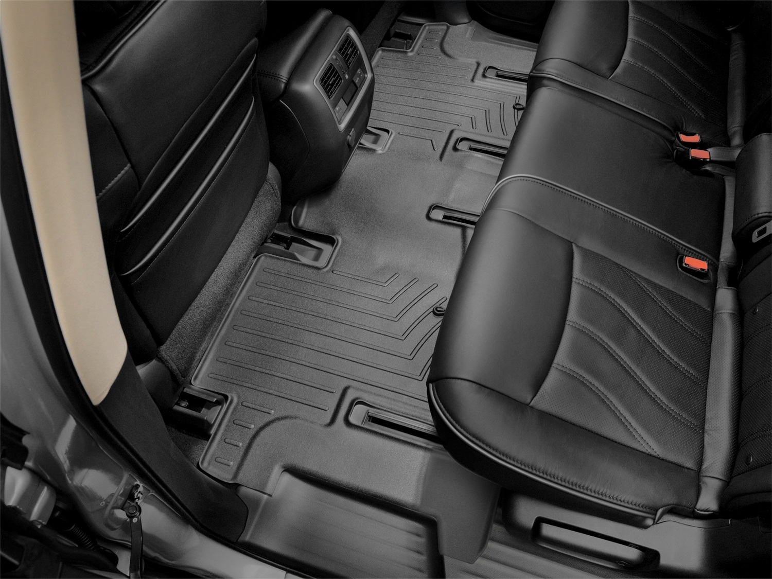 WeatherTech FloorLinerTM DigitalFit; Black; Rear 444452 thumbnail 0