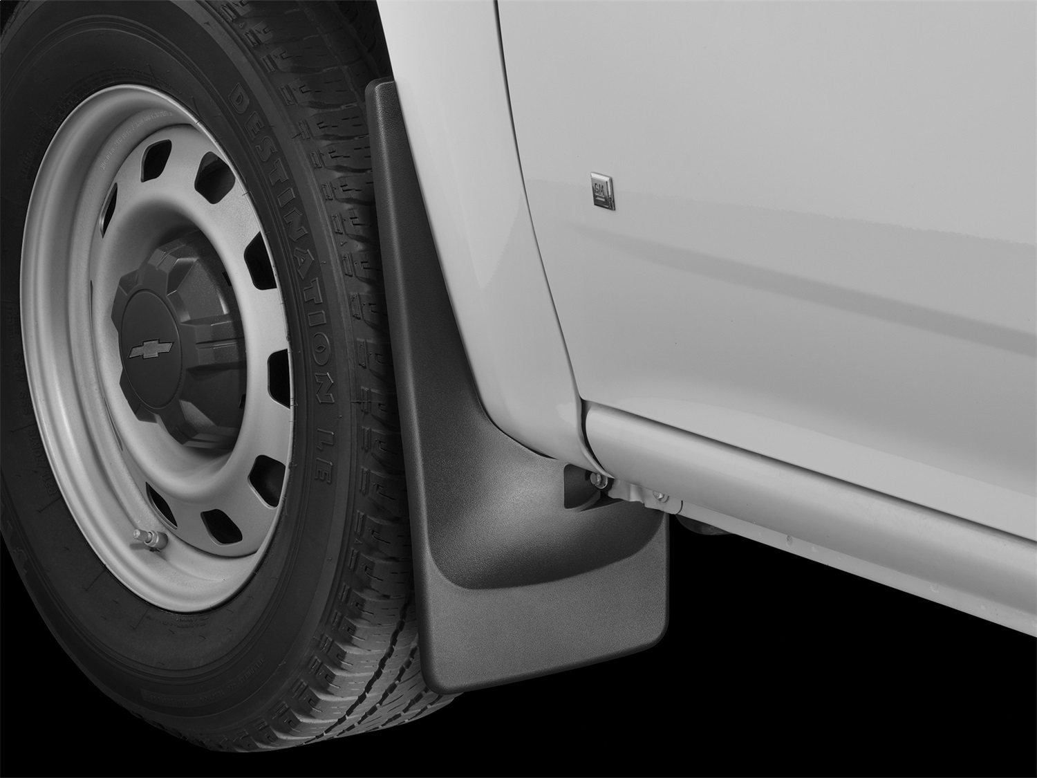 WeatherTech MudFlap No-Drill DigitalFit; Black 110032 thumbnail 1