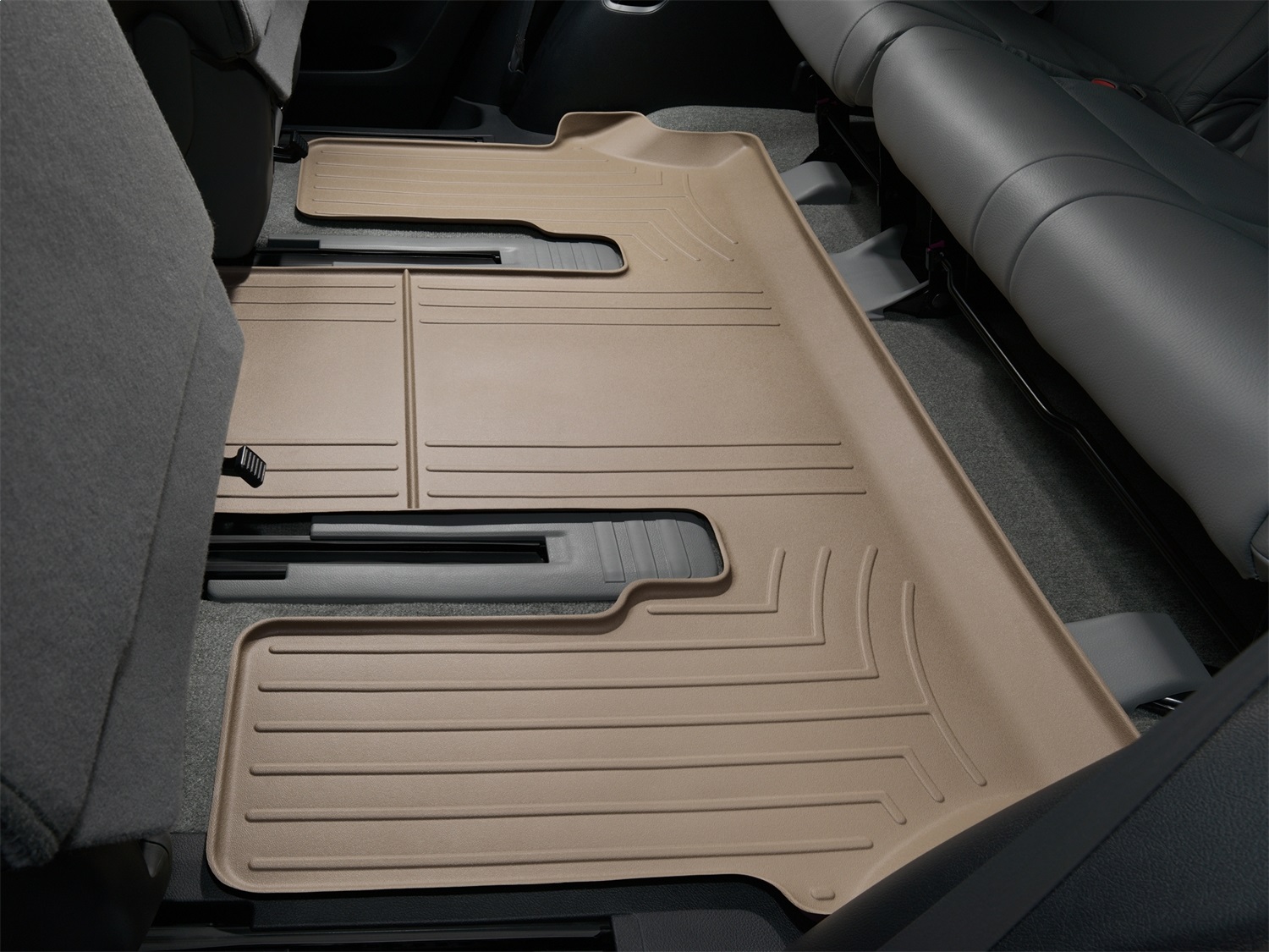 WeatherTech FloorLinerTM DigitalFit; Tan; Third Row 450935 thumbnail 1
