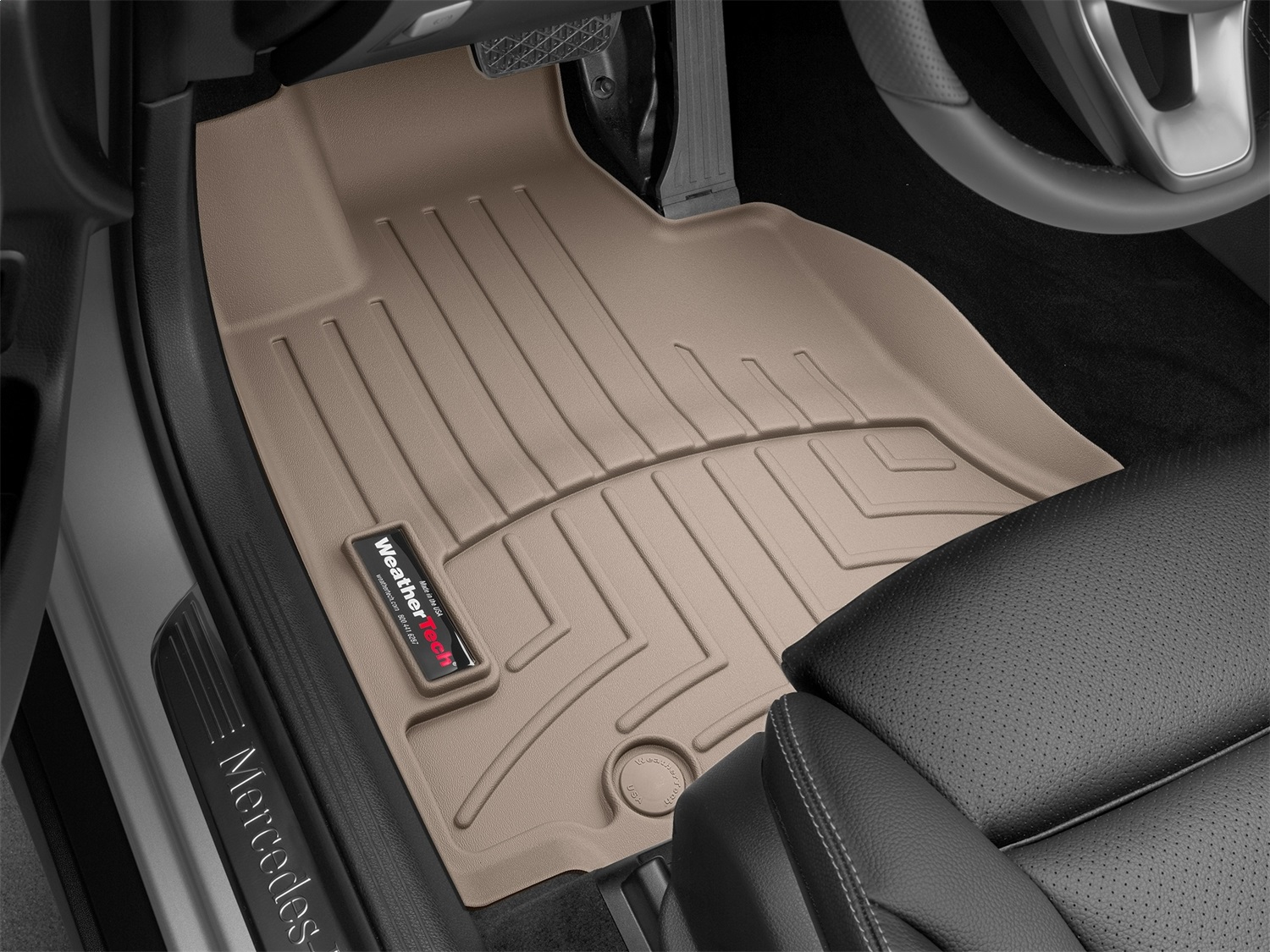 WeatherTech FloorLinerTM DigitalFit; Tan; Front 458981 thumbnail 1