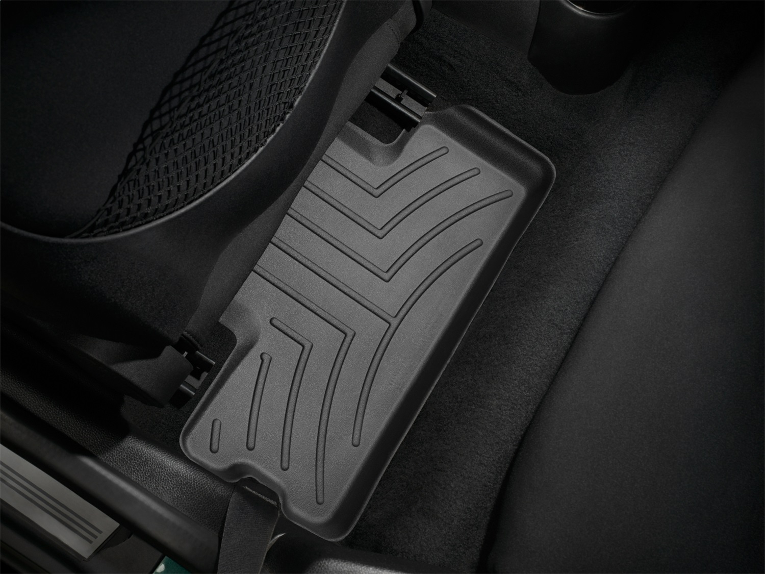 WeatherTech FloorLinerTM DigitalFit; Black; Rear; 2 Pieces 441362 thumbnail 0