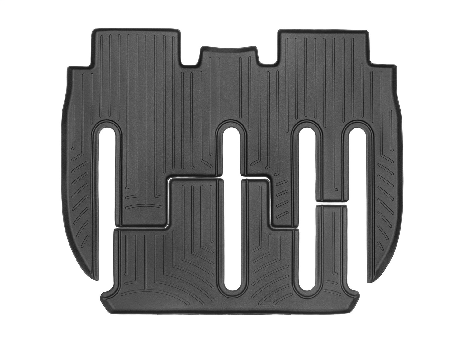 WeatherTech FloorLinerTM DigitalFit; Black; Rear and Third Row; 1 Piece 448699 thumbnail 0