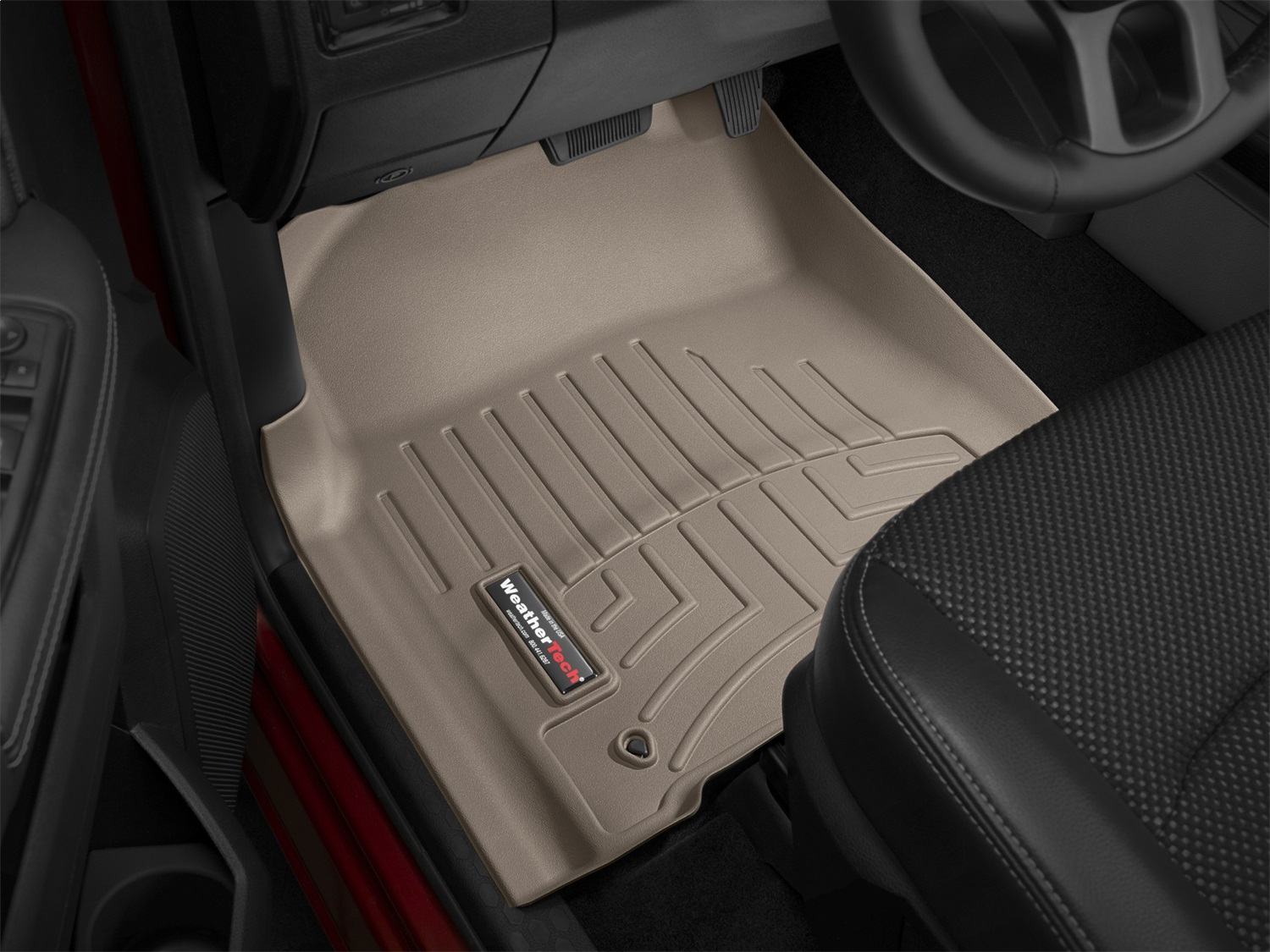 WeatherTech FloorLinerTM DigitalFit; Tan; Front 454781 thumbnail 1