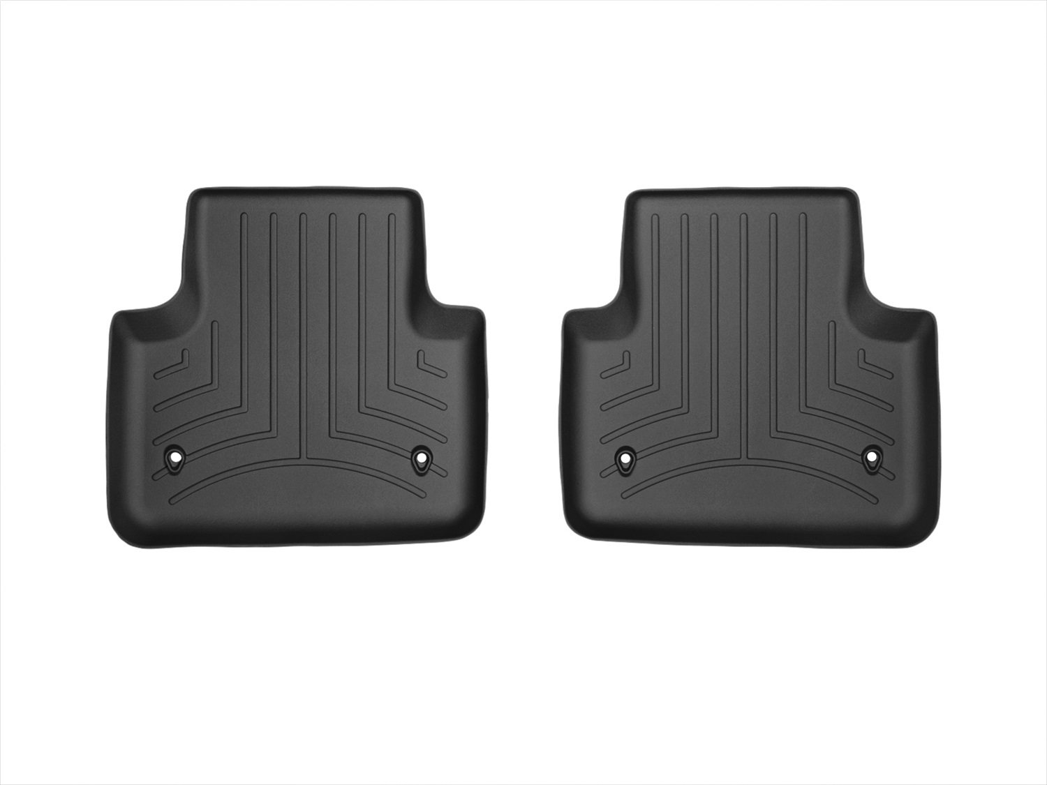 WeatherTech FloorLinerTM DigitalFit; Black; Rear; 2 Pieces 444473 thumbnail 0