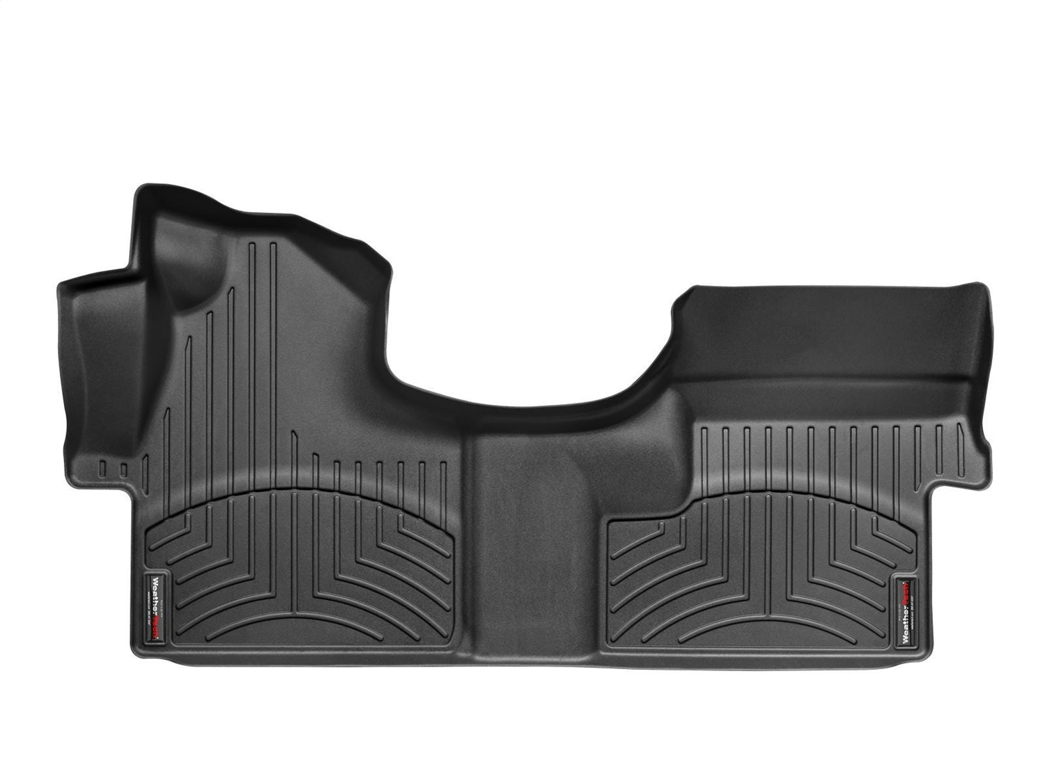 WeatherTech FloorLinerTM DigitalFit; Black; Front; Over The Hump 442491 thumbnail 1