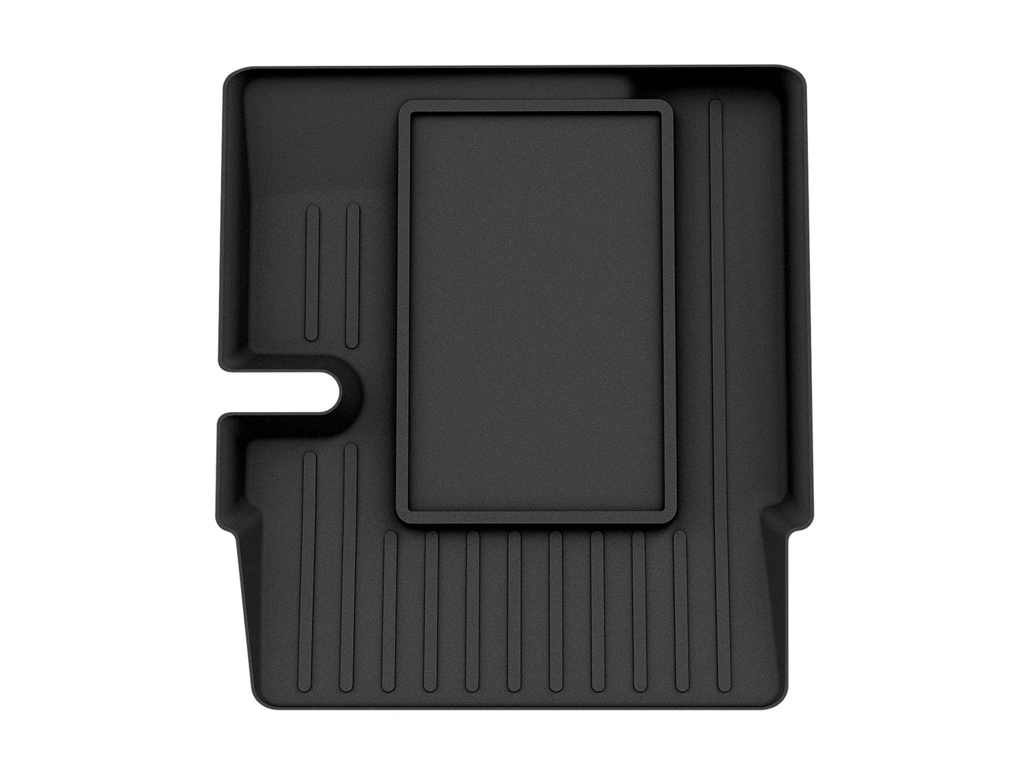 WeatherTech FloorLinerTM DigitalFit; Black; Rear; Center Aisle 442492 thumbnail 1