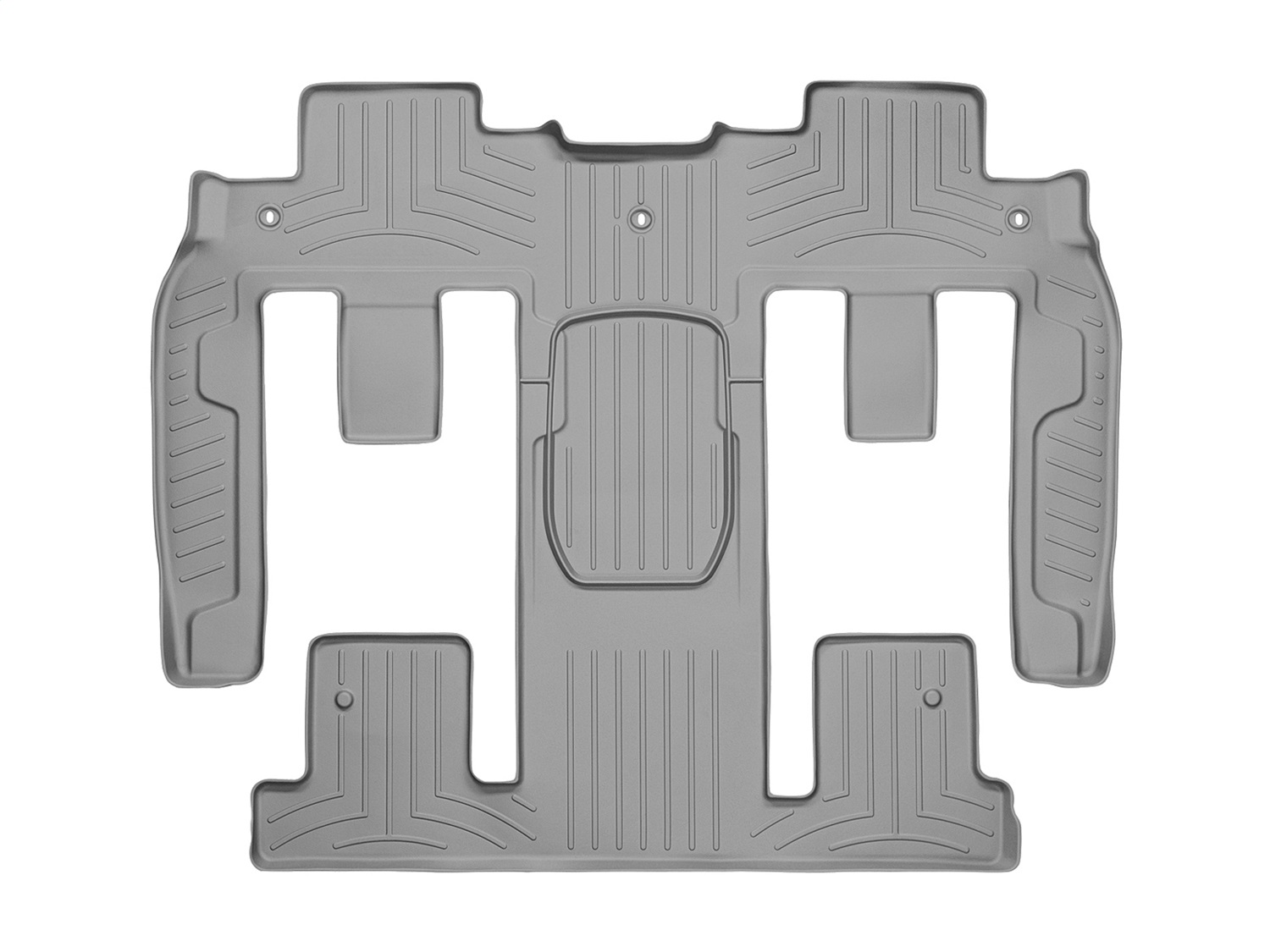 WeatherTech FloorLinerTM DigitalFit; Gray; Rear and Third Row 469423 thumbnail 0