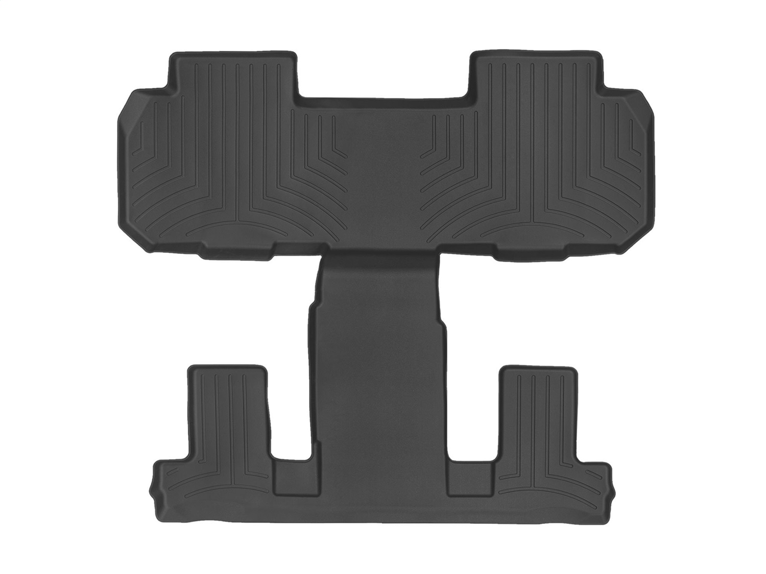 WeatherTech FloorLinerTM DigitalFit; Black; Rear and Third Row; 1 Piece 4412282 thumbnail 1