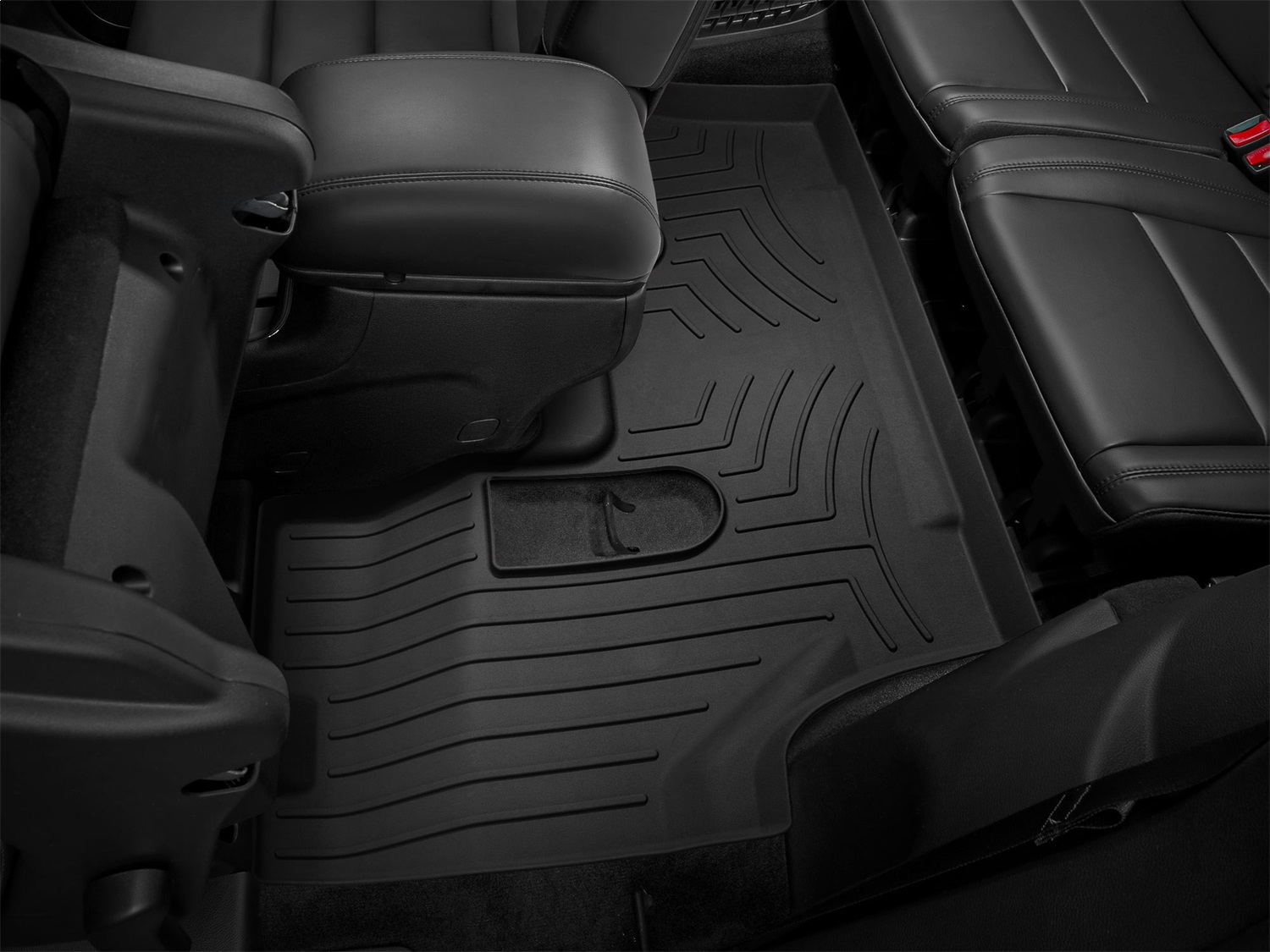 WeatherTech FloorLinerTM HP; Black; Third Row 443245IM thumbnail 1