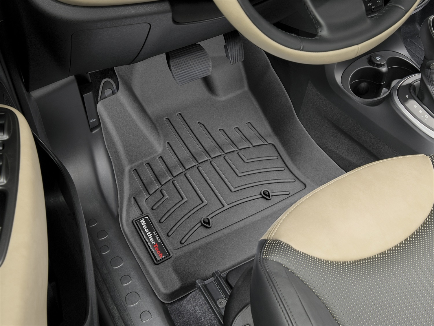 WeatherTech FloorLinerTM DigitalFit; Black; Front 447291 thumbnail 1