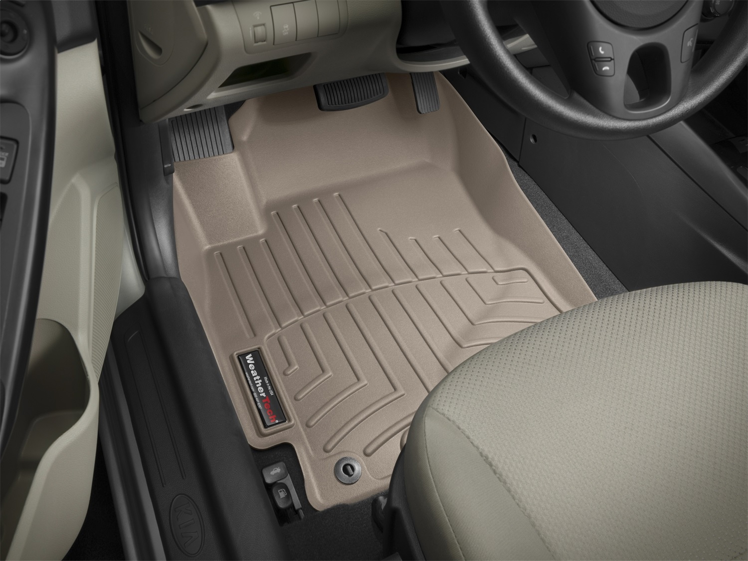 WeatherTech FloorLinerTM DigitalFit; Tan; Front 452971 thumbnail 0