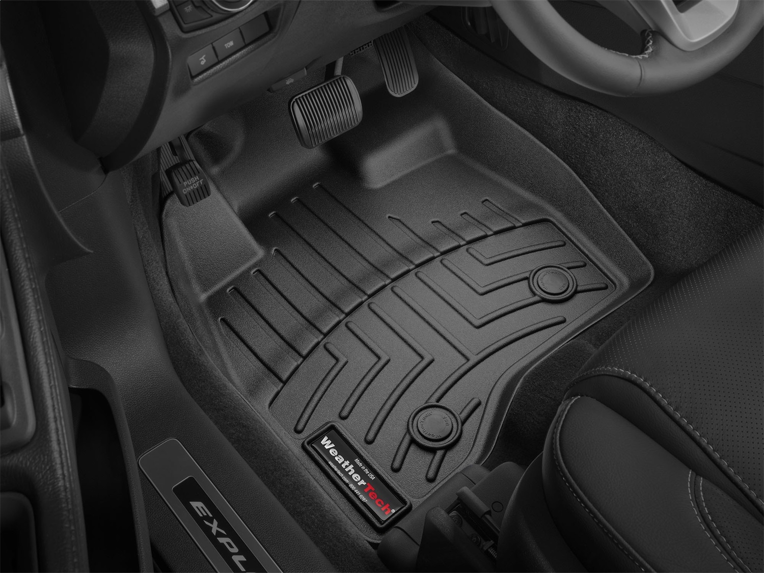 WeatherTech FloorLinerTM DigitalFit; Black; Front 449811 thumbnail 1