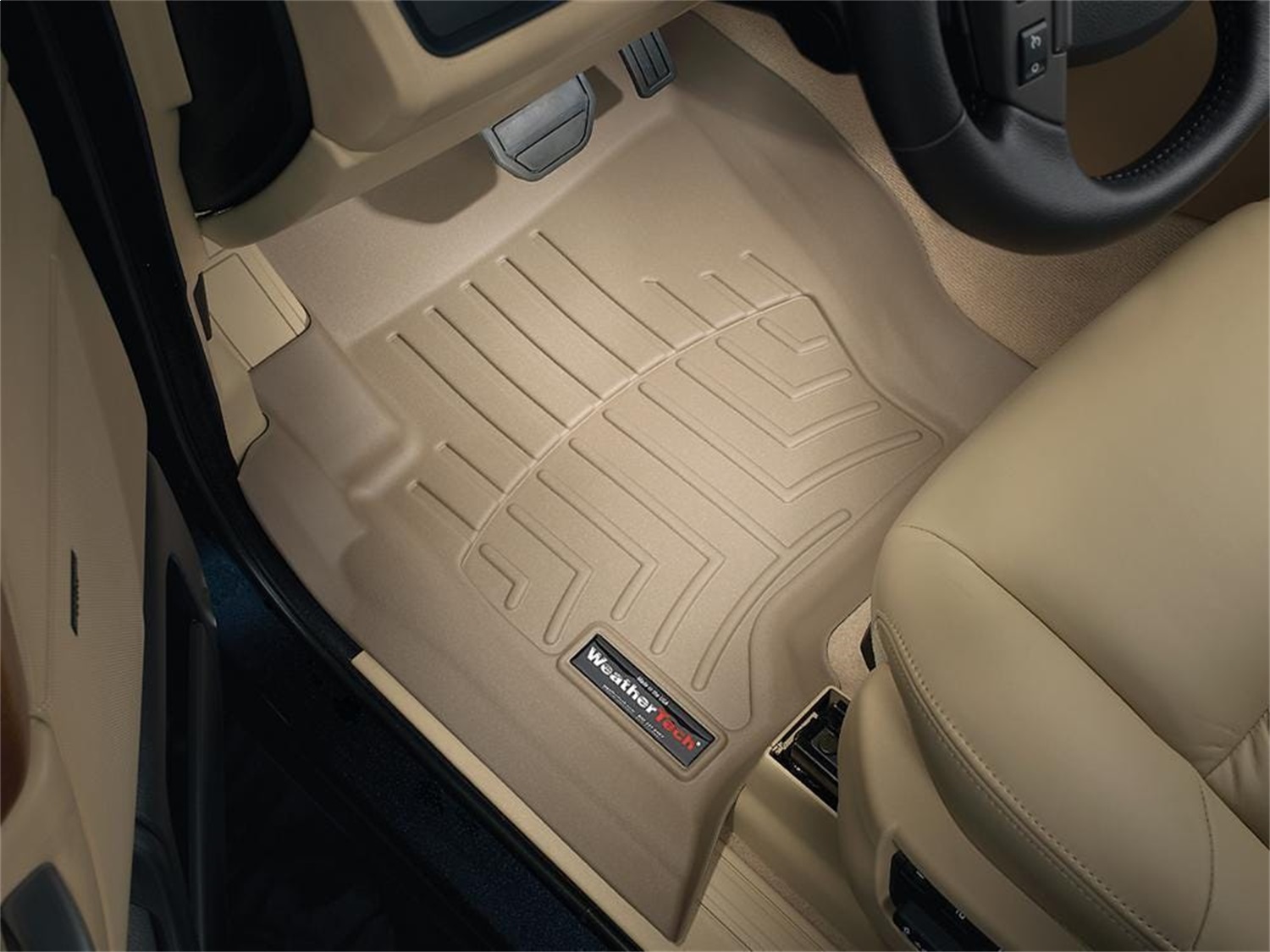 WeatherTech FloorLinerTM DigitalFit; Tan; Front 450461 thumbnail 1