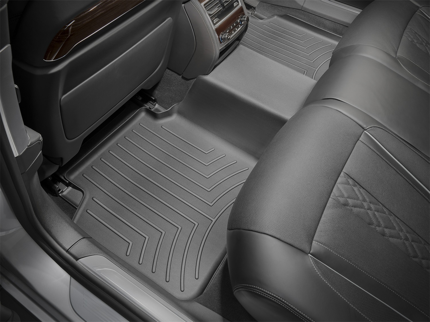 WeatherTech FloorLinerTM DigitalFit; Black; Rear 448742 thumbnail 1