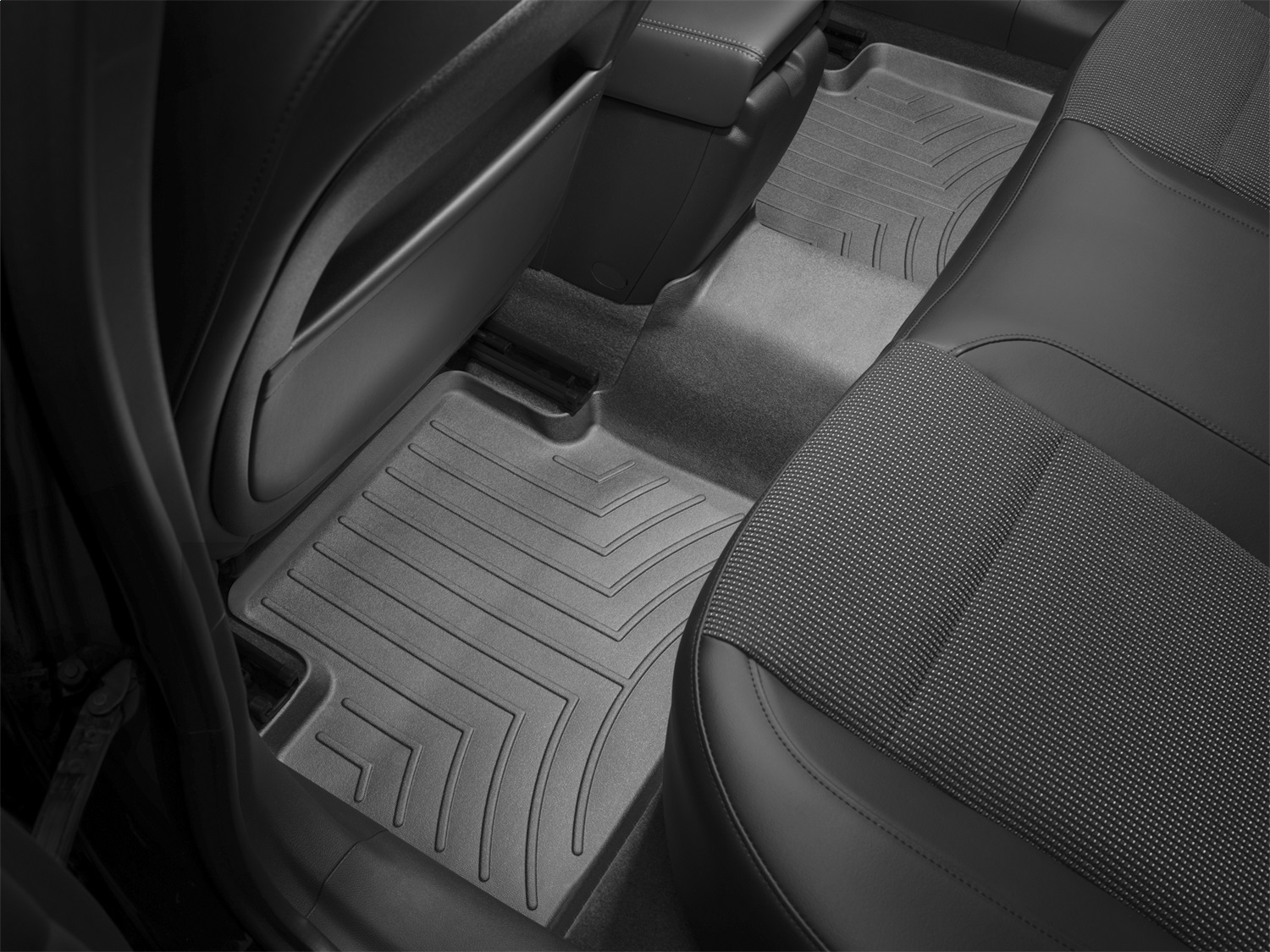WeatherTech FloorLinerTM DigitalFit; Black; Rear 444572 thumbnail 1