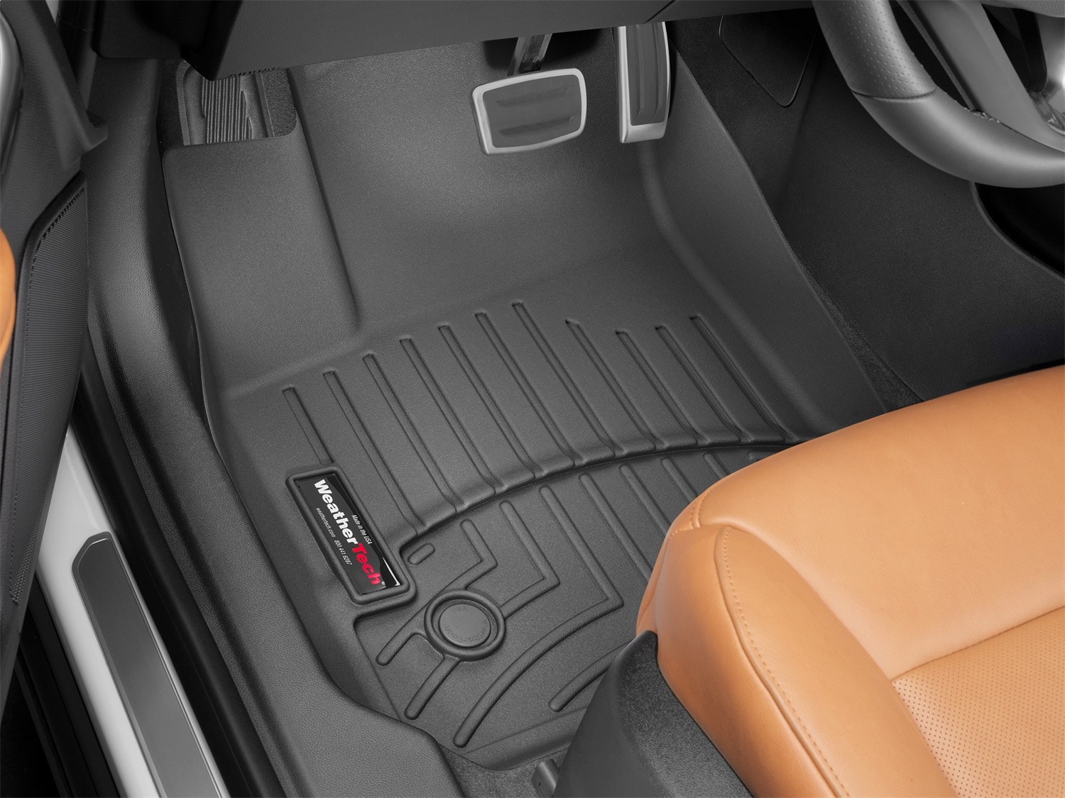 WeatherTech FloorLinerTM DigitalFit; Black; Front 4415011 thumbnail 1