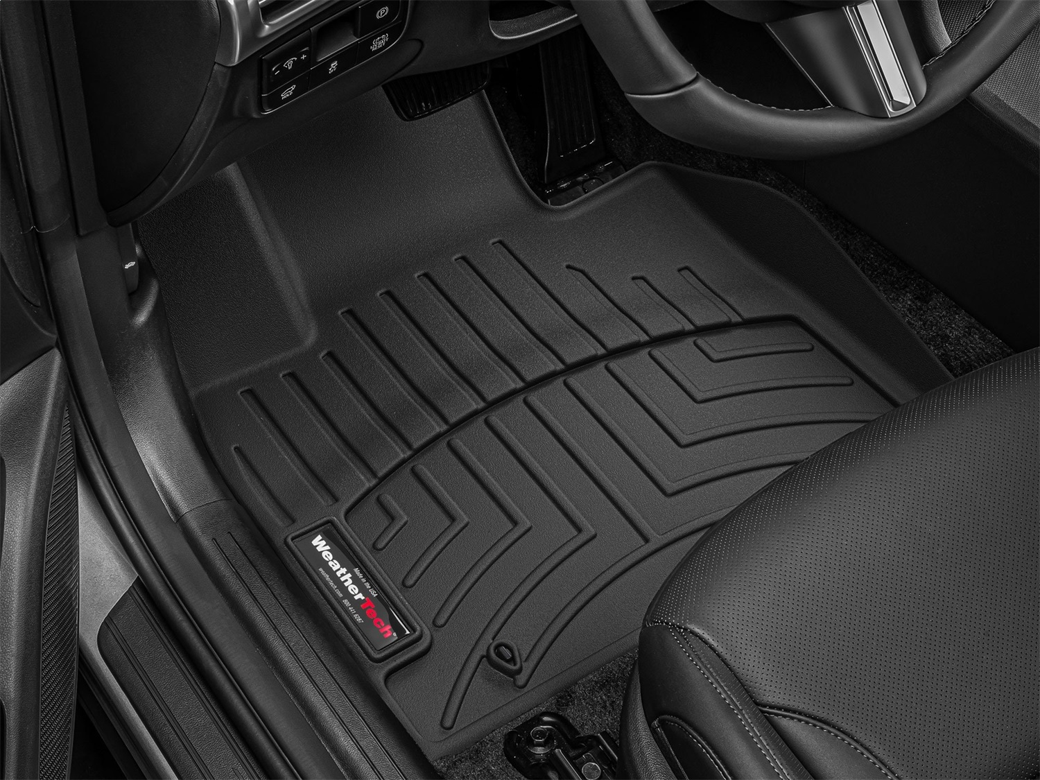 WeatherTech FloorLinerTM DigitalFit; Black; Front 4416781 thumbnail 0